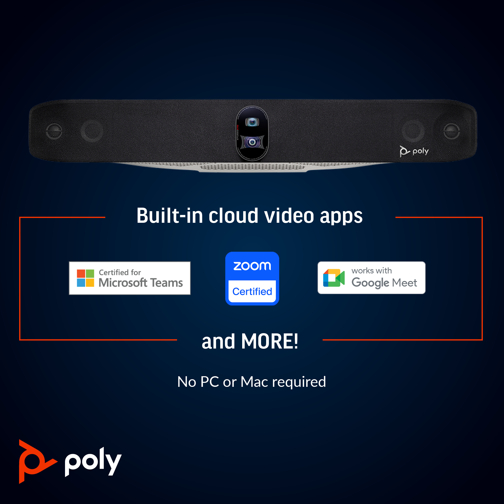 Poly HP Poly Studio X70 - All-in-One Videoleiste (Videoleiste, Poly TC10 Touchcontroller)