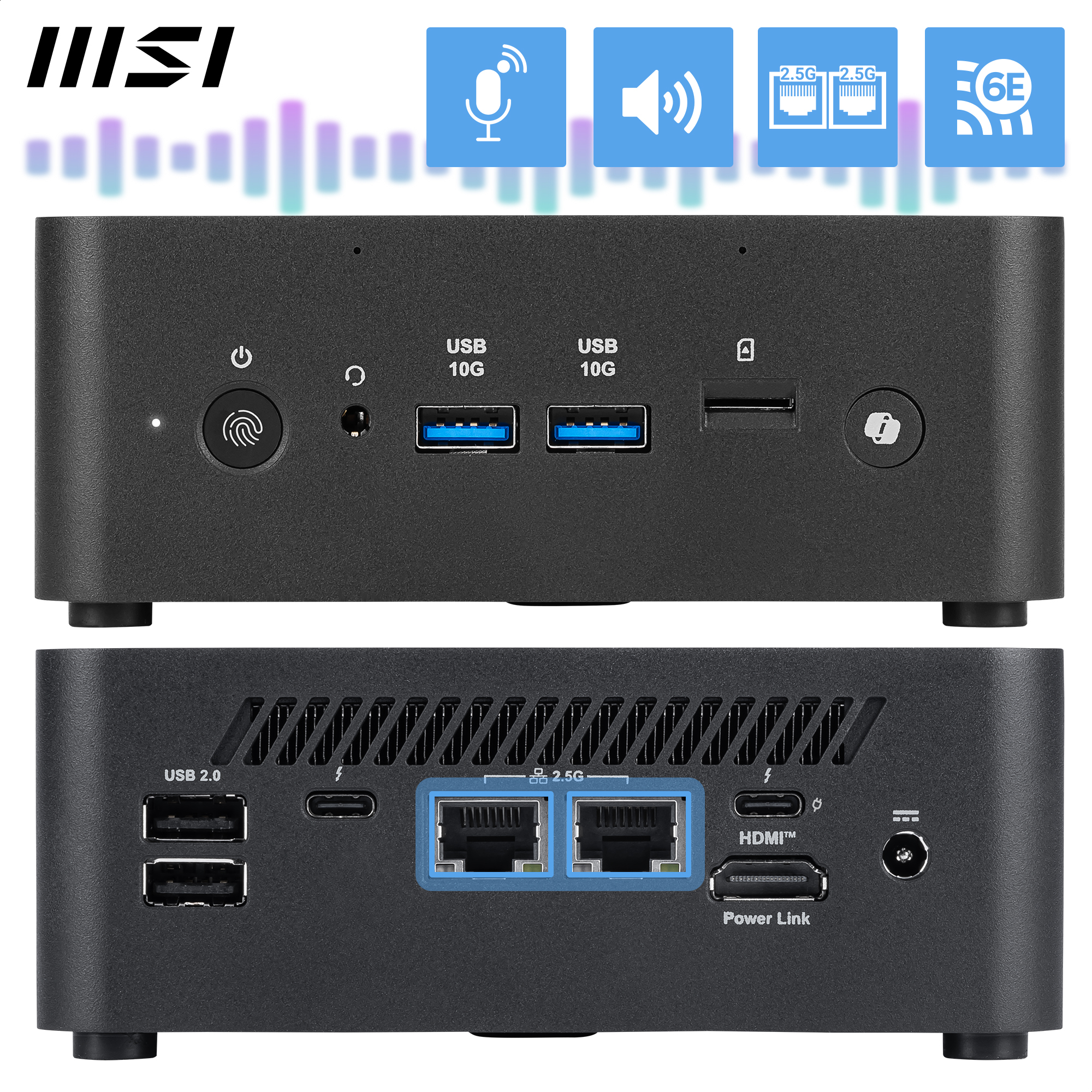 MSI Cubi NUC AI+ 2MG-037AT, Core Ultra 9 288V, 32GB, 1TB SSD, Win 11 Pro