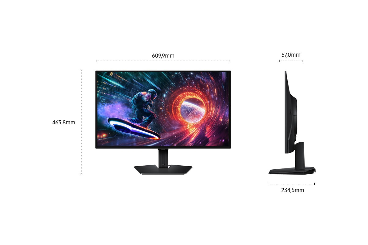 Samsung S27FG506SU, 68,6 cm (27"), 2560 x 1440 Pixel, Quad HD, OLED, 0,03 ms, Schwarz