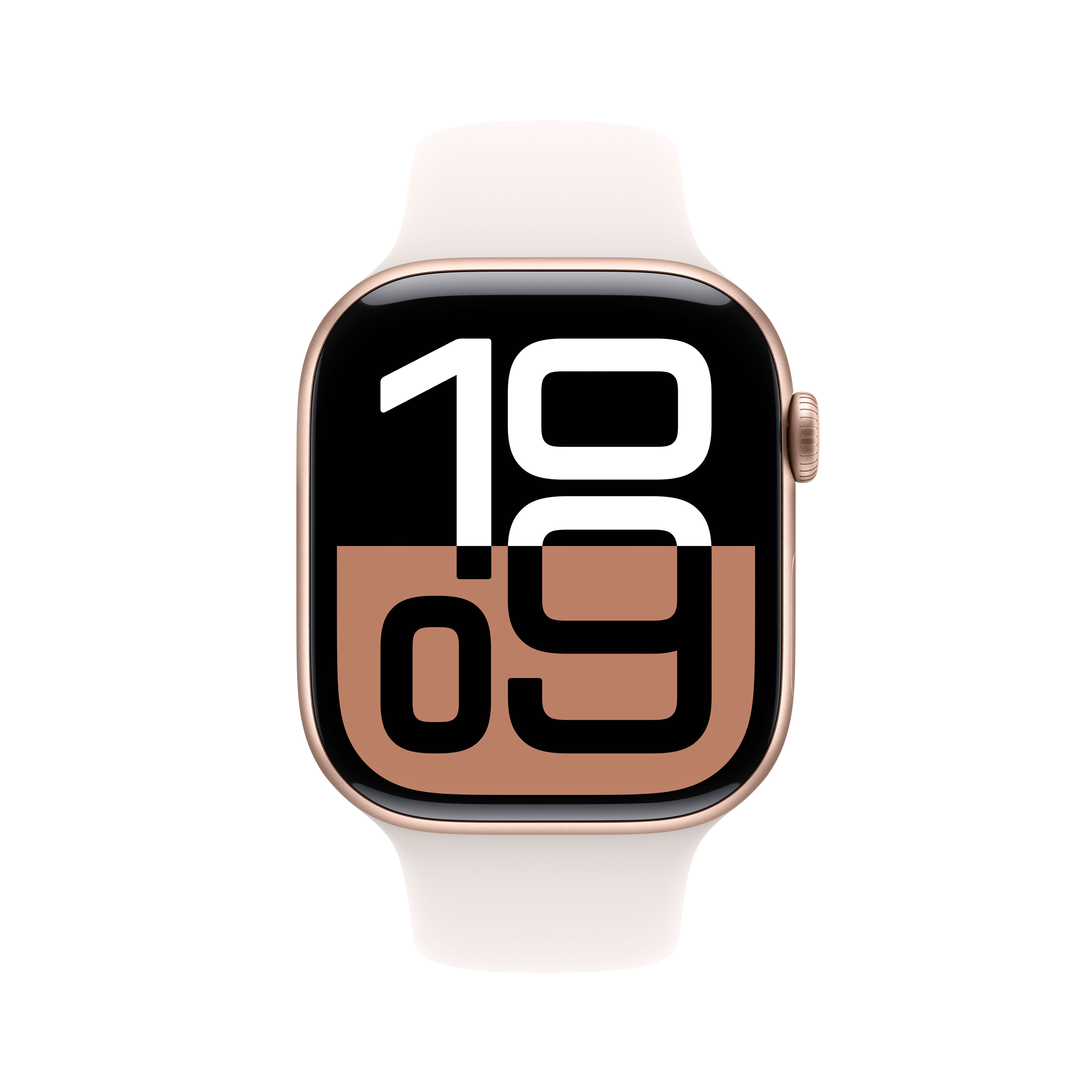 Apple Watch Series 10 (GPS + Cellular) 46mm Aluminium rosegold mit Sportarmband S/M blassrosa