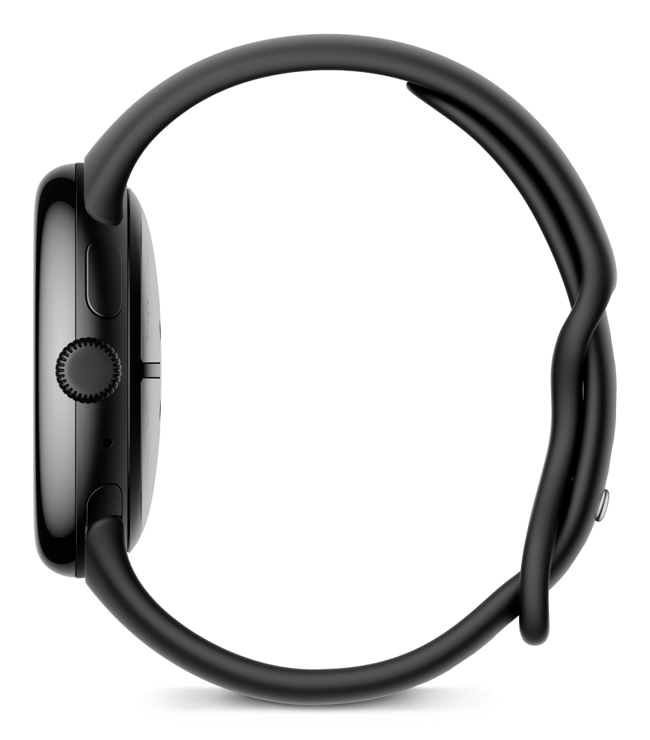 Google Pixel Watch 3 (LTE) 45mm Matte Black mit Sportarmband Obsidian