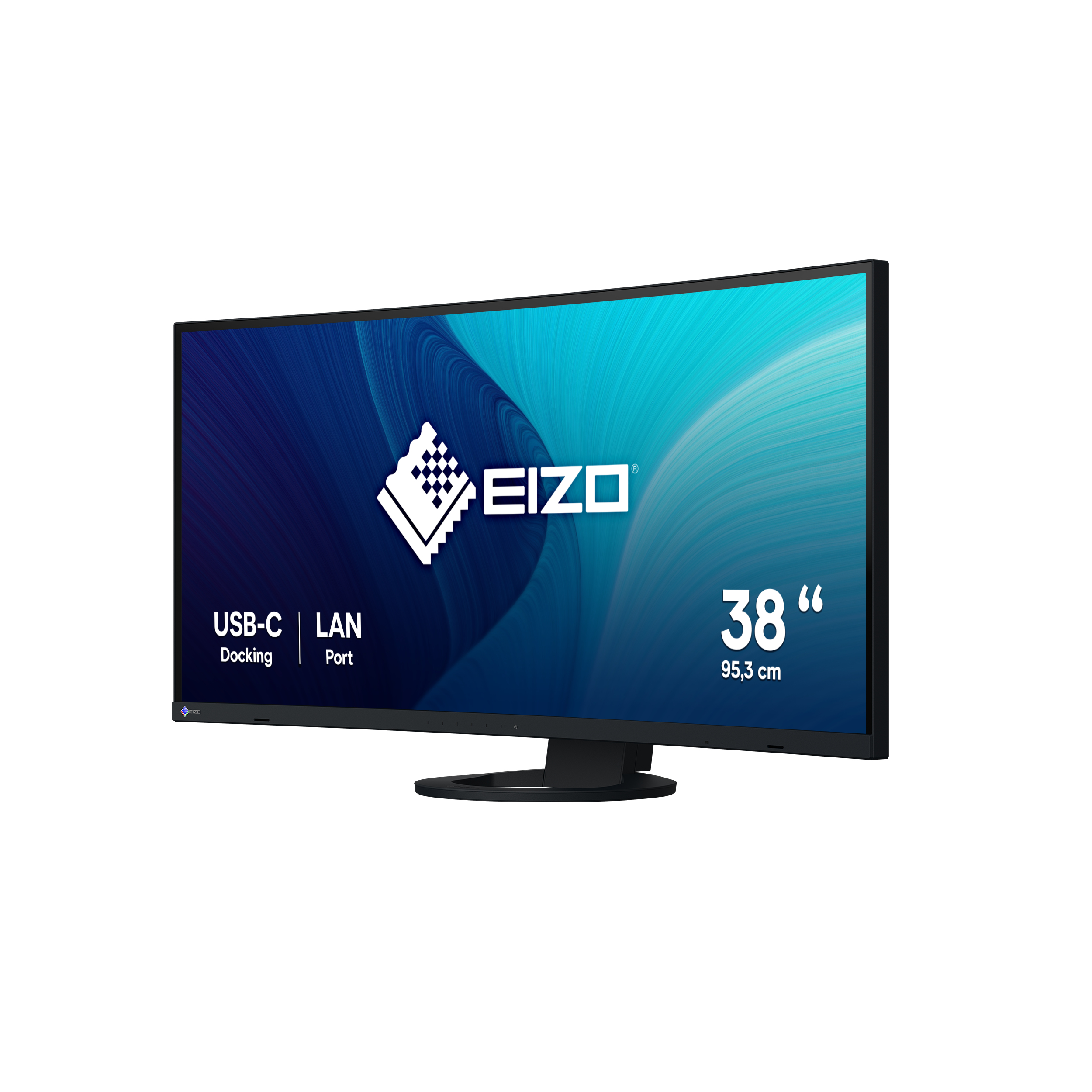 EIZO FlexScan EV3895-BK Curved-Monitor 95.3cm (37.5") UWQXGA, IPS, 5ms, HDMI, DP, USB, RJ45