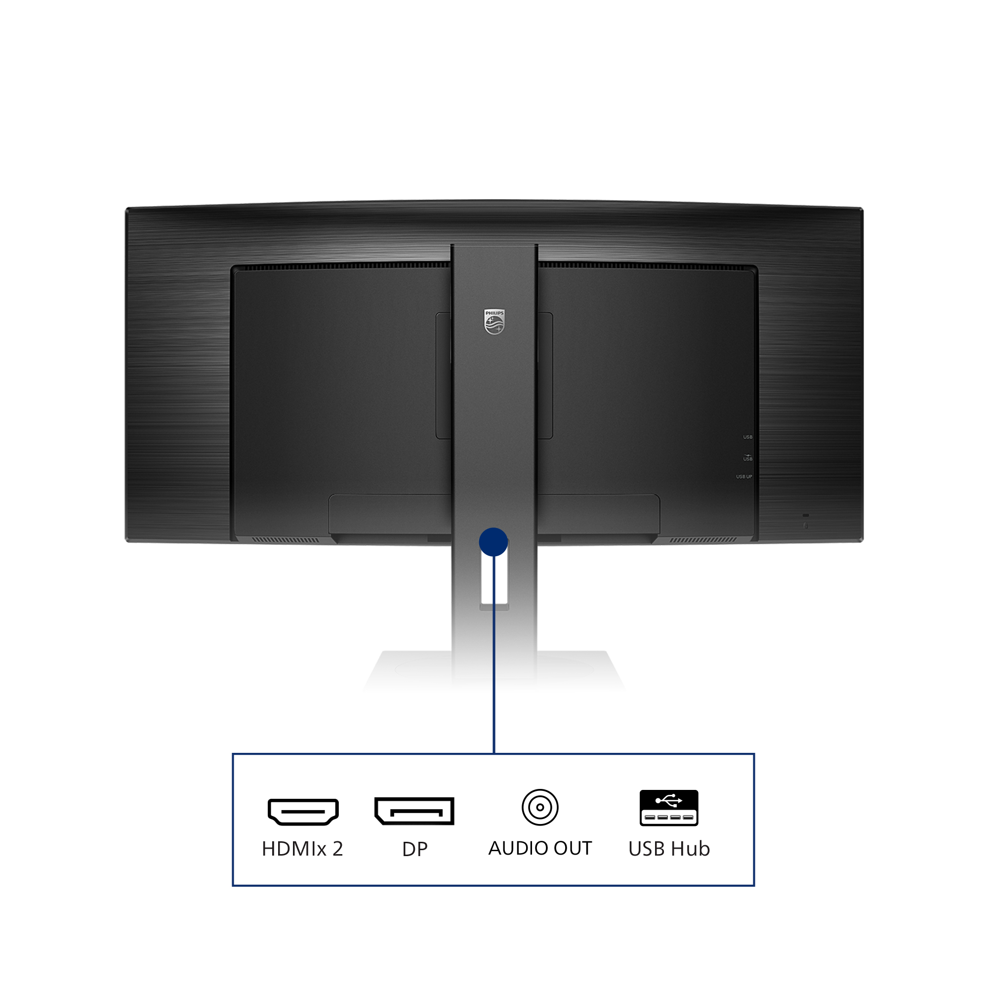 Philips B-line 345B1C Curved-Monitor 86.4cm (34") UWQHD, VA, 5ms, HDMI, Displayport