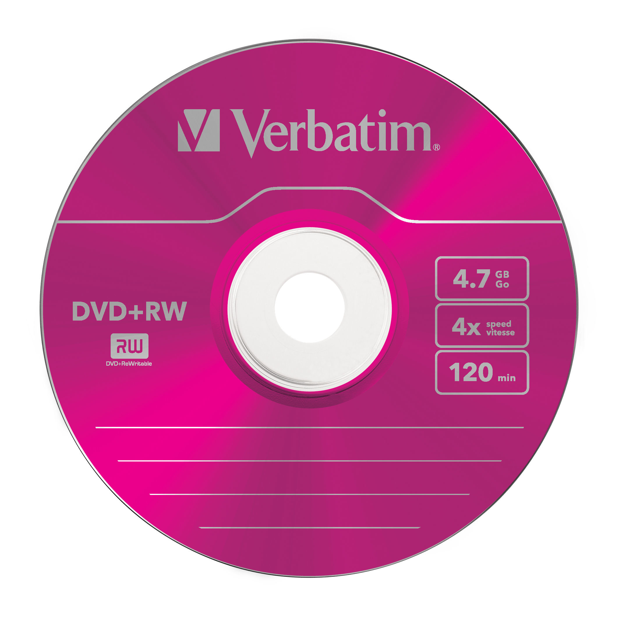Verbatim Colours - 5 x DVD+RW - 4.7 GB (120 Min.) 4x