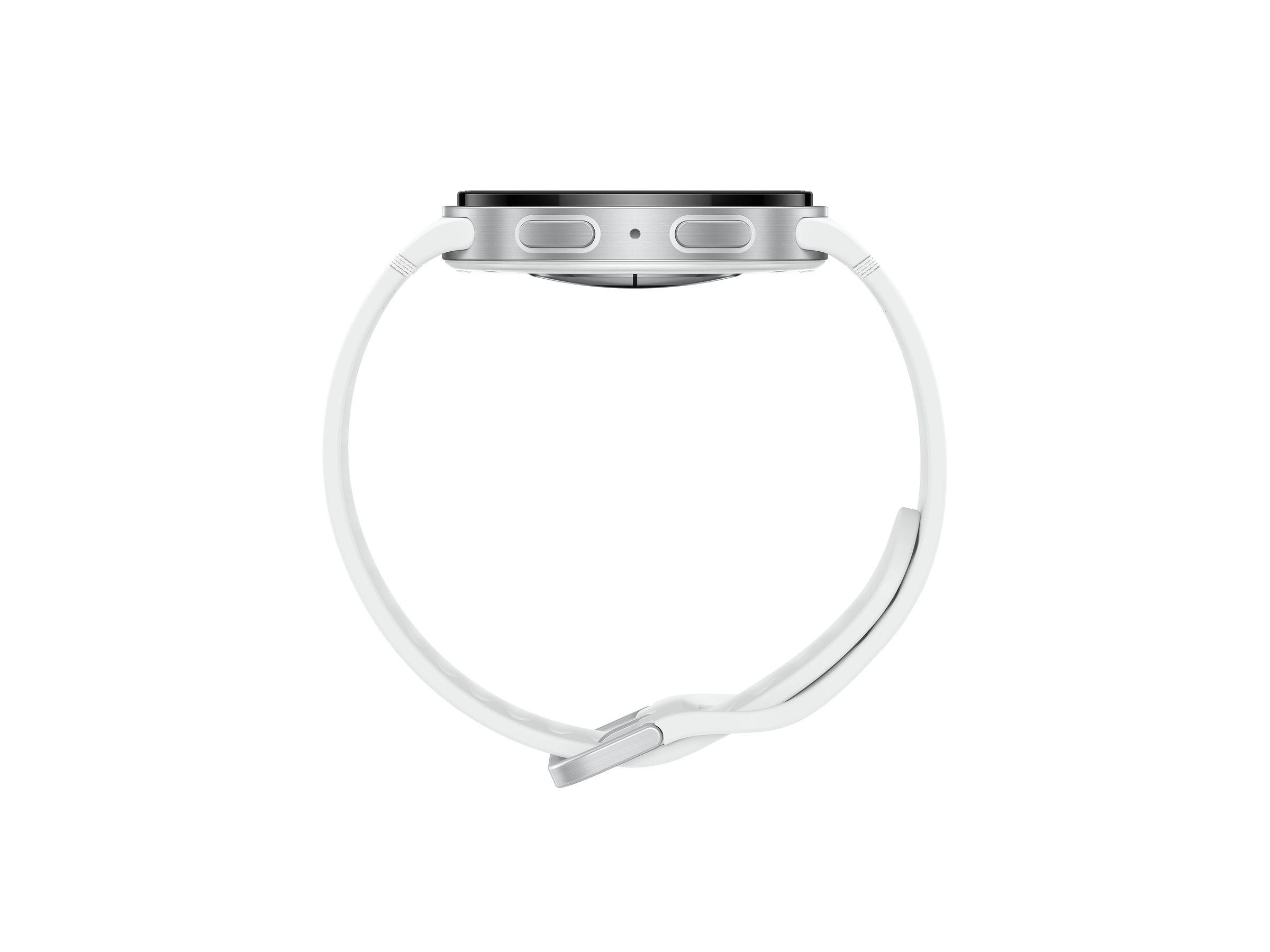 Samsung Galaxy Watch8 - 44 mm - silber - intelligente Uhr mit Sportband - Gummi - weiß - Bandgröße: