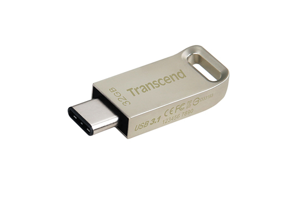Transcend JetFlash 850, 32 GB, USB Typ-C, 3.2 Gen 1 (3.1 Gen 1), Kappe, 5 g, Gold