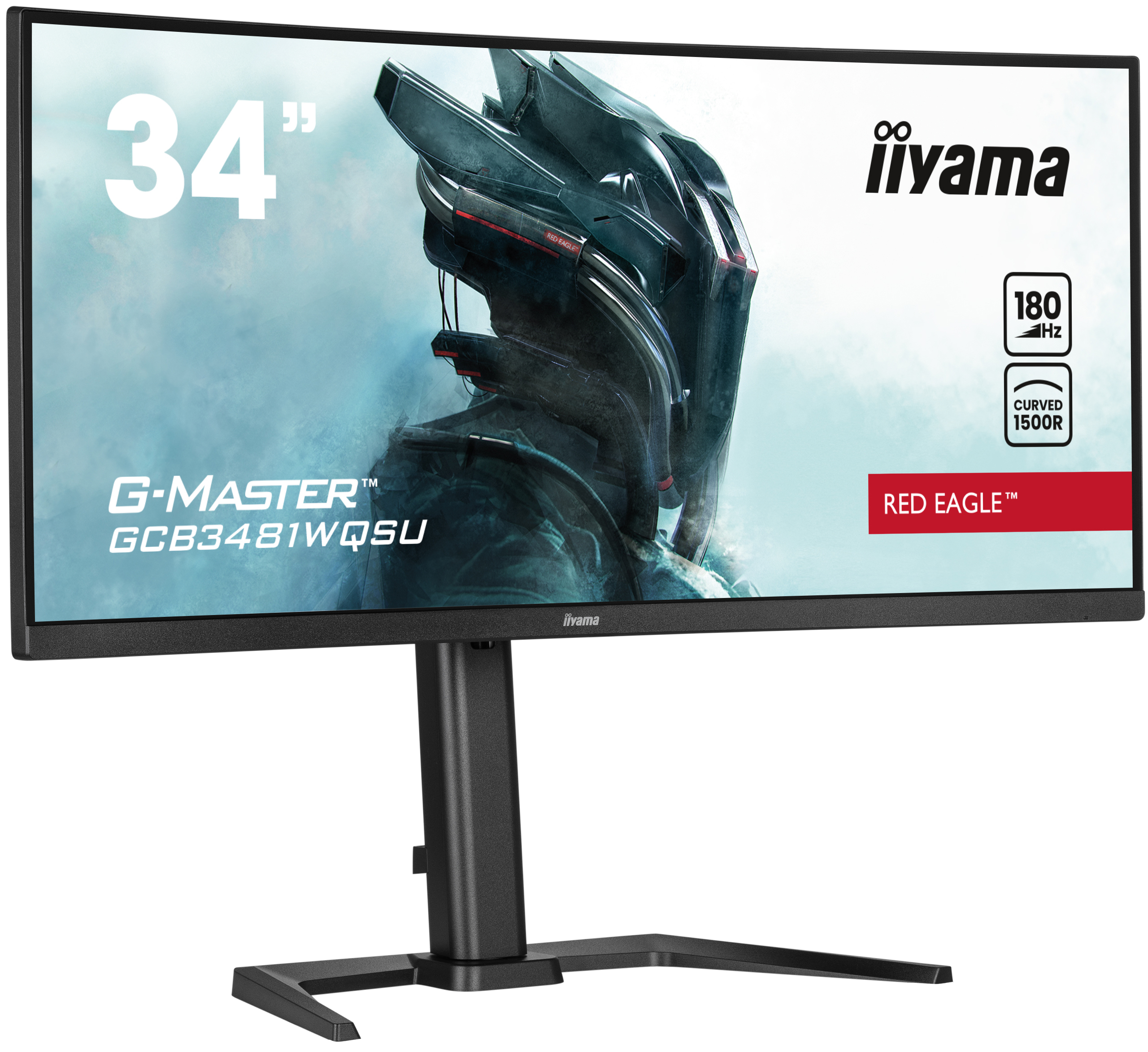 Iiyama G-MASTER Red Eagle GCB3481WQSU-B1 - LED-Monitor - Gaming - gebogen - 86.4 cm (34")