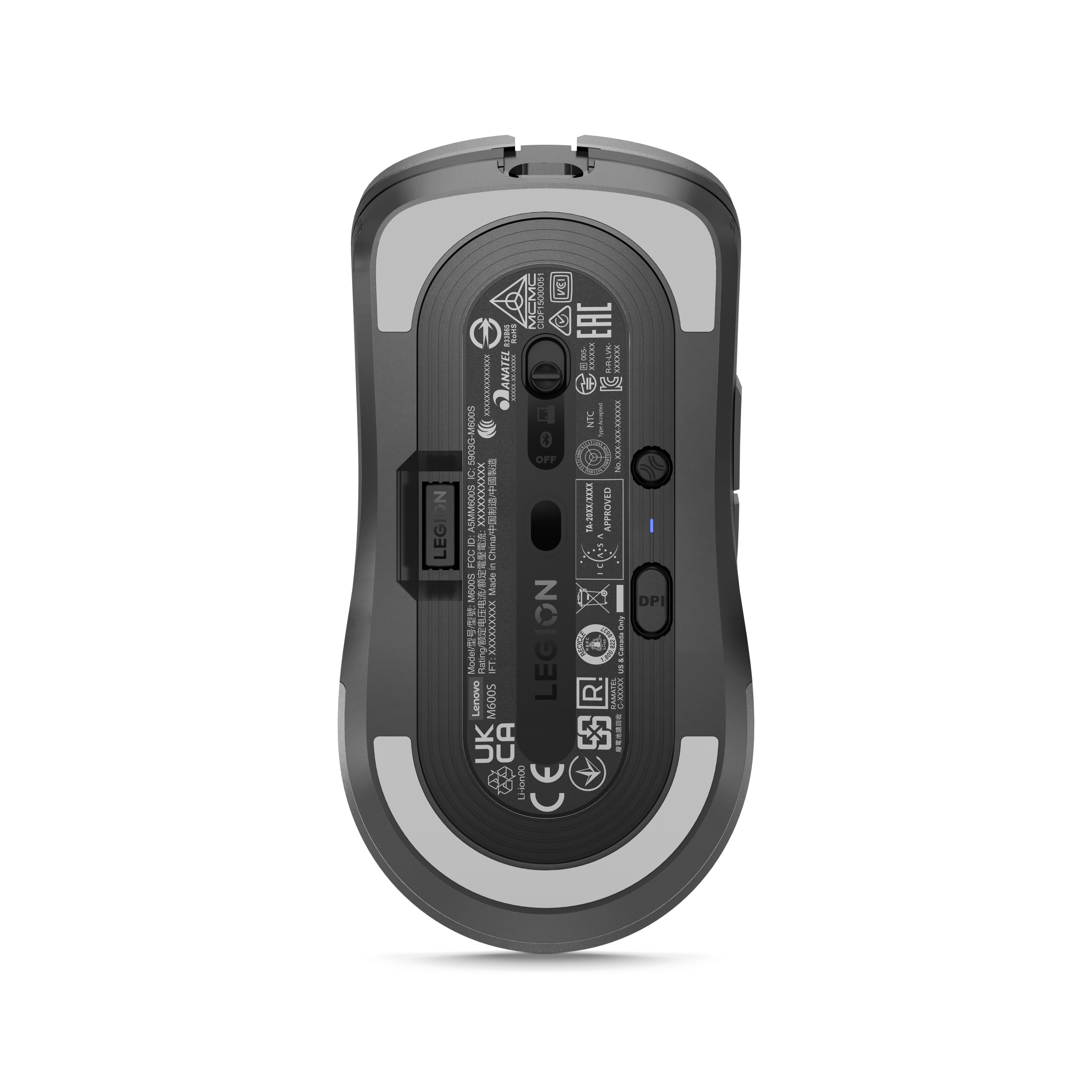 Lenovo Legion M600s - Maus - rechts- und linkshändig - optisch - 6 Tasten - kabellos, kabelgebunden