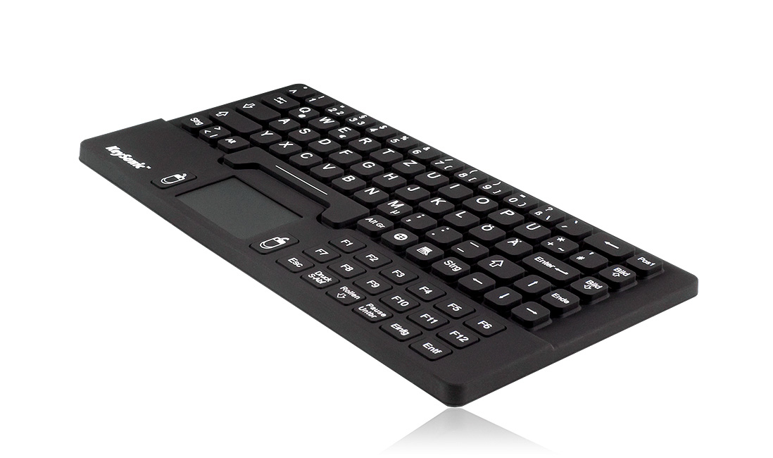 KeySonic KSK-5031IN, Mini, Kabelgebunden, USB, QWERTZ, Schwarz