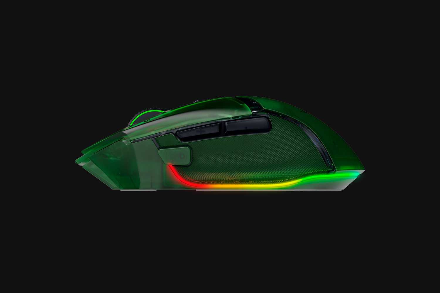 Razer Basilisk V3 Pro 35K, Rechts, Optisch, RF Wireless + Bluetooth + USB Type-A, 35000 DPI, Grün