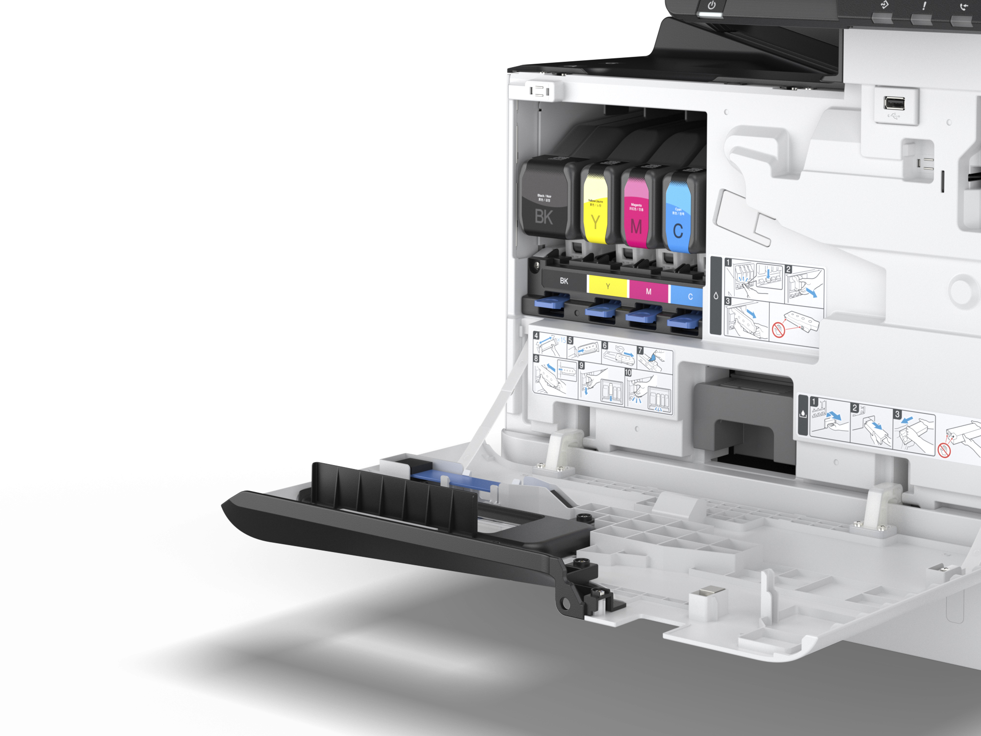 Epson WorkForce Enterprise AM-C400, Tintenstrahl, Farbdruck, 600 x 2400 DPI, A4, Direktdruck, Weiß