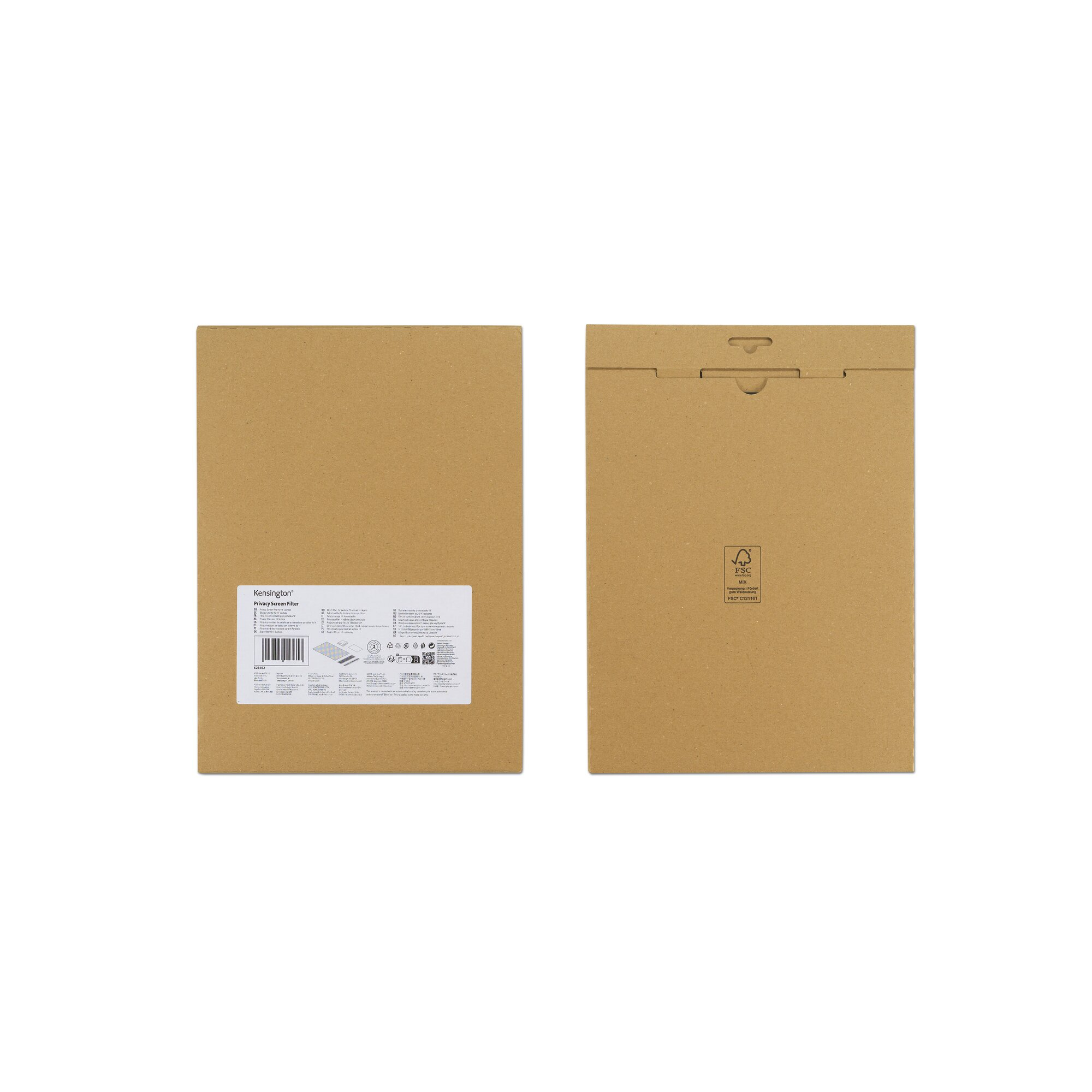 Kensington Blickschutzfilter für Notebook - 2-Wege - abnehmbar - 39,6 cm Breitbild (15,6" Breitbild)