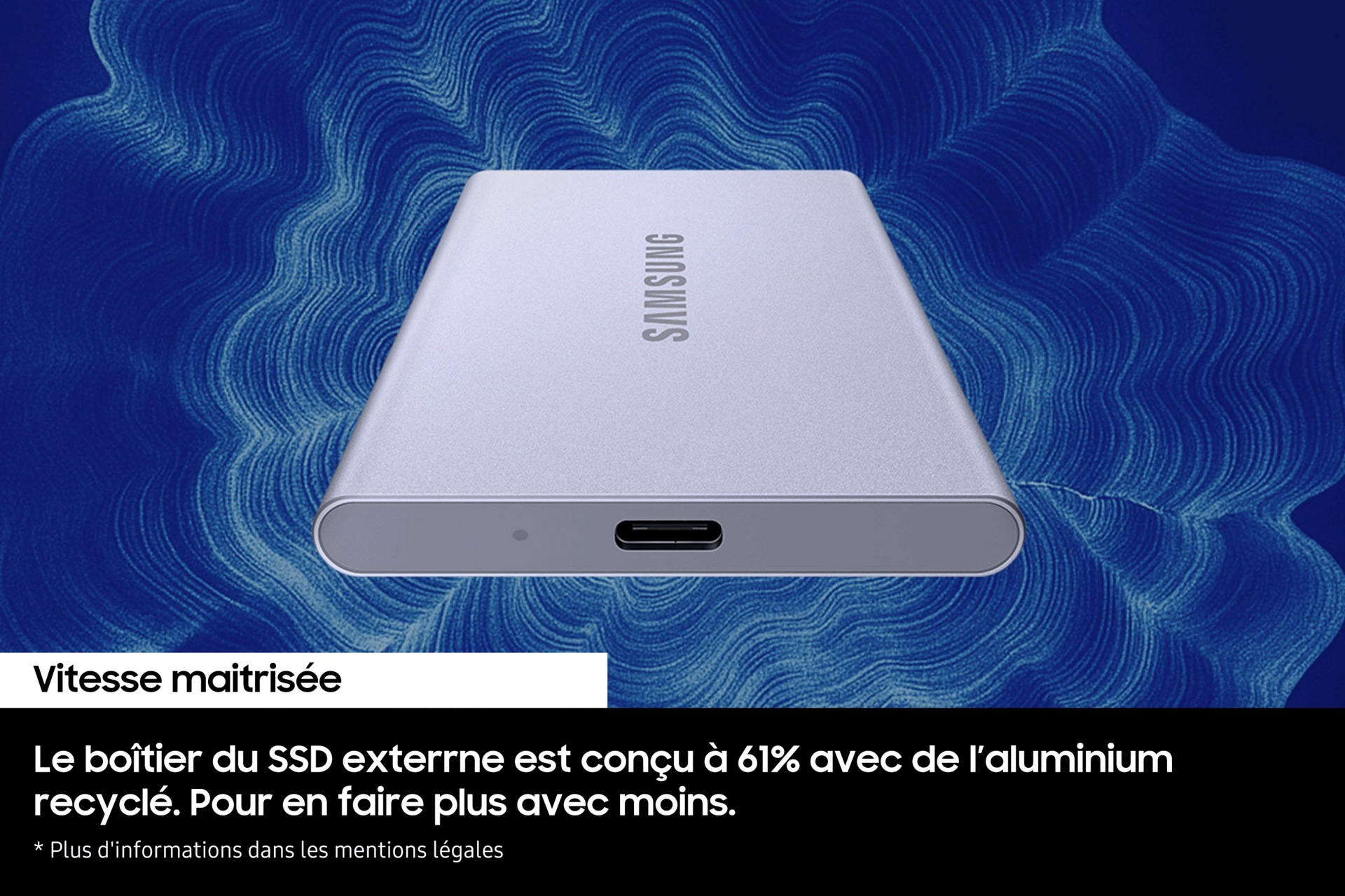 Samsung T7 Resurrected MU-PD4T0G - SSD - verschlüsselt - 4 TB - extern (tragbar)