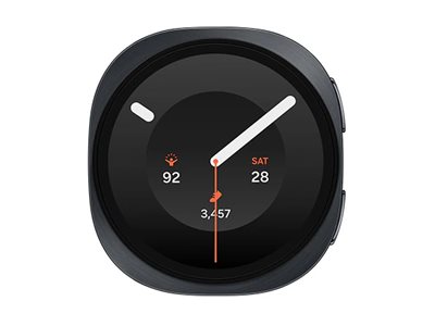 Samsung Galaxy Watch9 - 44 mm - Carbon-Schwarz - intelligente Uhr mit Sportband - schwarz - Bandgröß