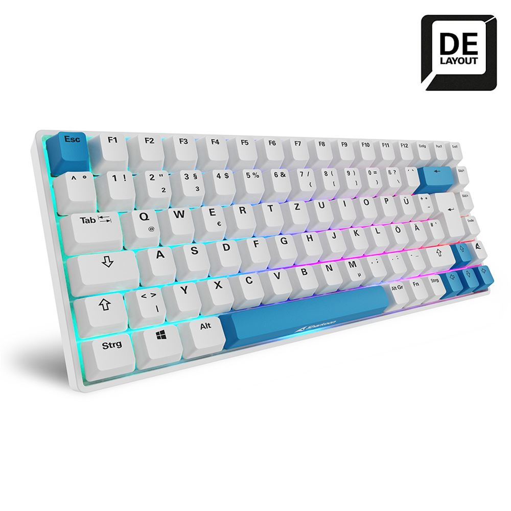 Sharkoon SKILLER SGK50 S3 - Tastatur - 75% - Hintergrundbeleuchtung - USB - QWERTZ - Deutsch - Taste