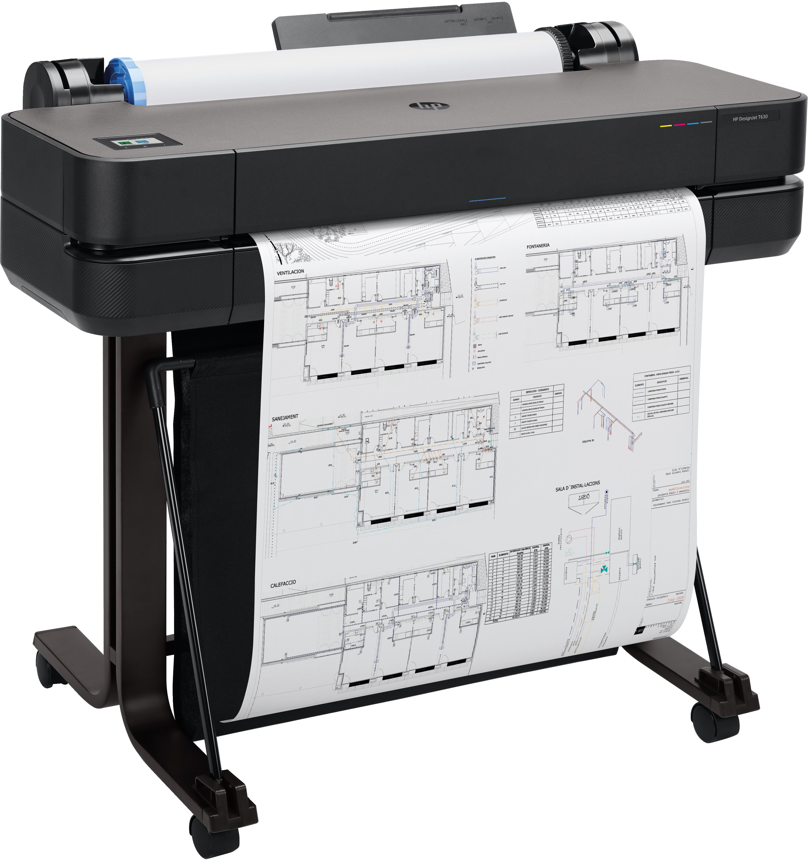 HP Designjet T630 24-Zoll-Drucker 2025 Edition, Thermal Inkjet, 2400 x 1200 DPI, HP-GL/2, HP-RTL, UR