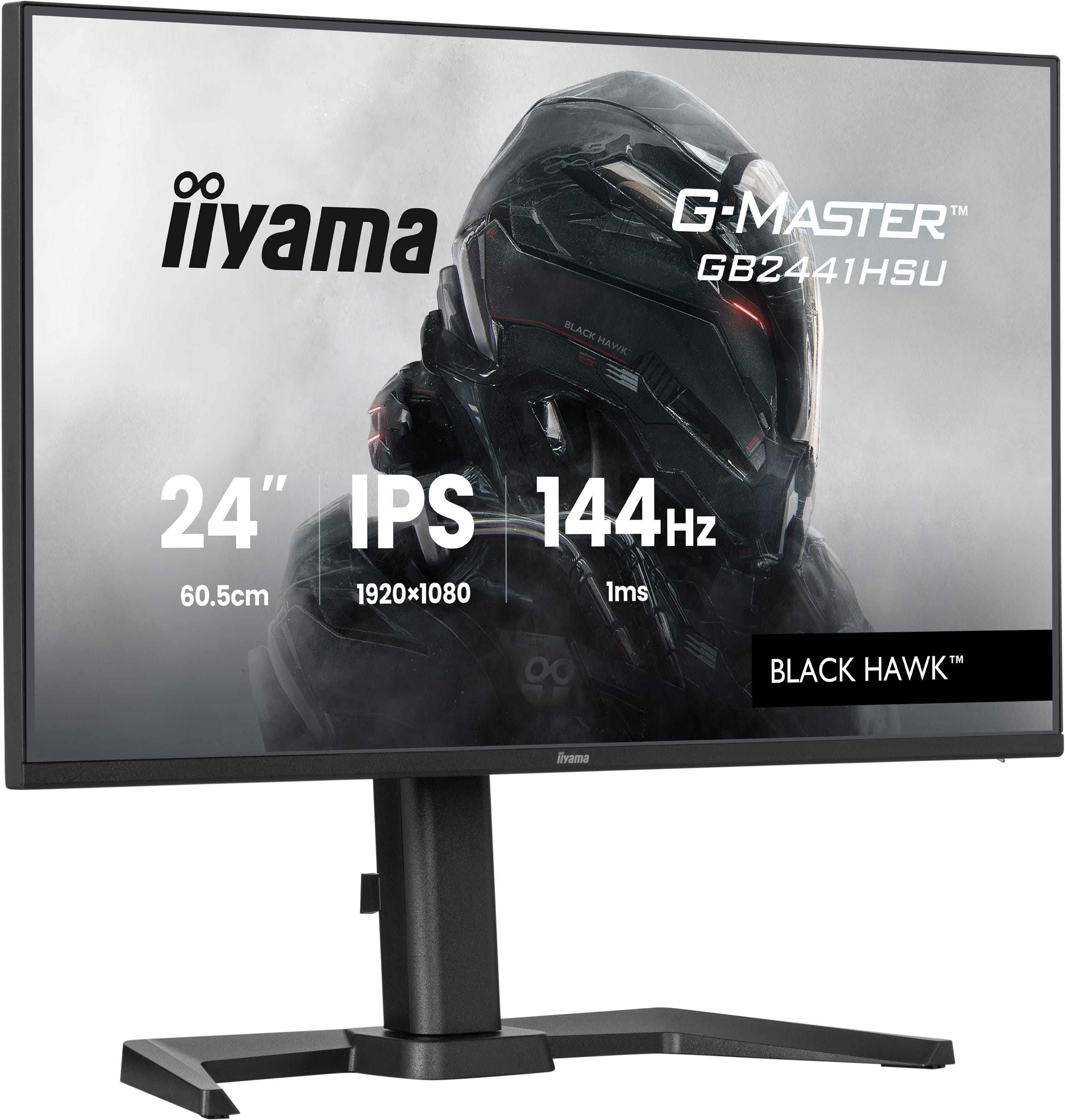 iiyama G-Master GB2441HSU-B1 Black Hawk Monitor 60.5cm (23.8") Full HD, IPS, 1ms, HDMI, DP, USB