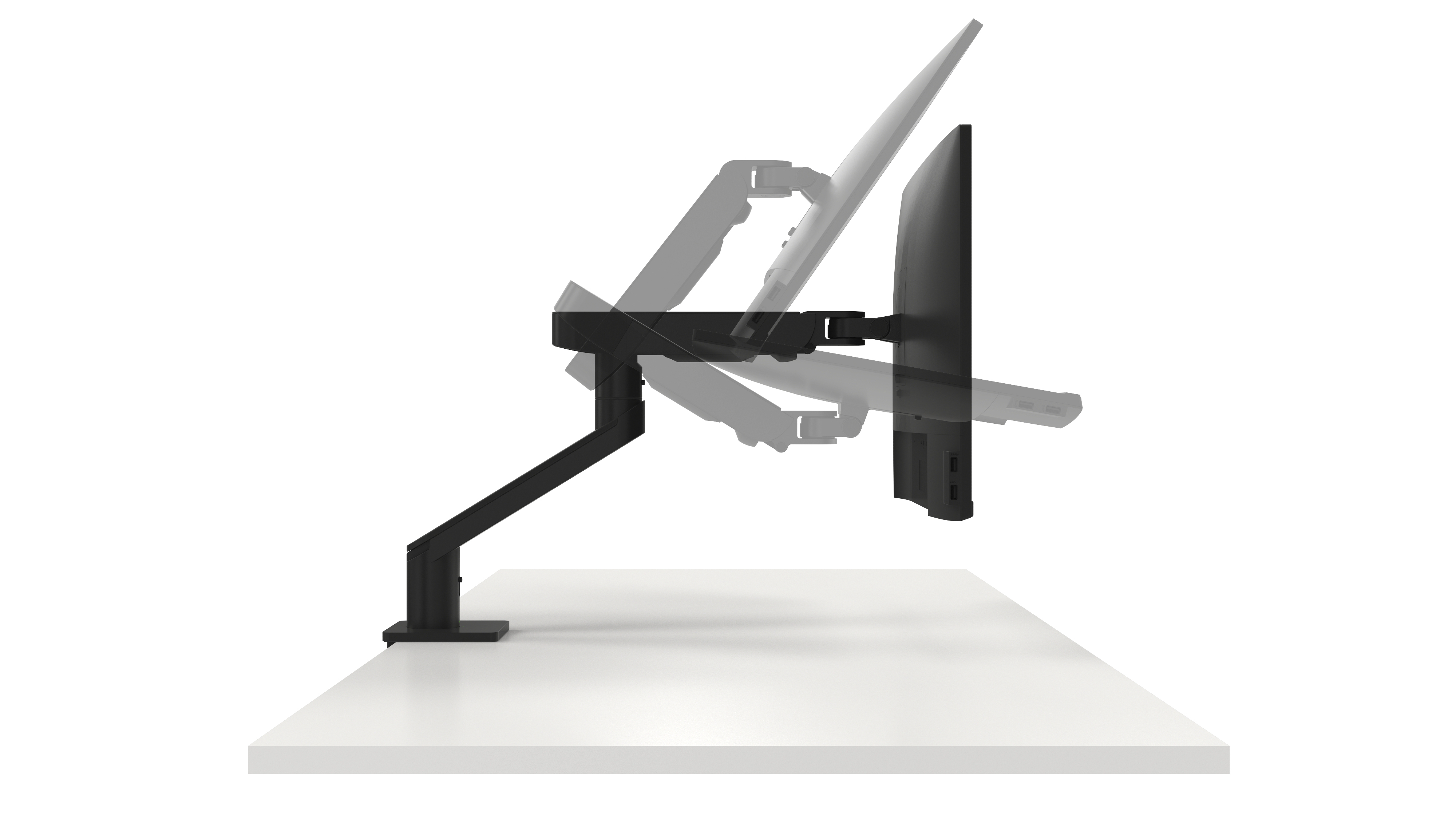 Dell Single Monitor Arm - MSA20, 10 kg, 48,3 cm (19"), 96,5 cm (38"), Höhenverstellung, Schwarz
