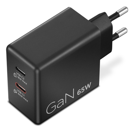 Lenovo Dual USB-C 65W GaN Charger Black