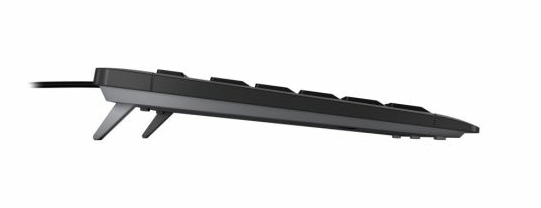Cherry STREAM KEYBOARD, Volle Größe (100%), Kabelgebunden, USB, Scherenschalter, QWERTZ, Schwarz