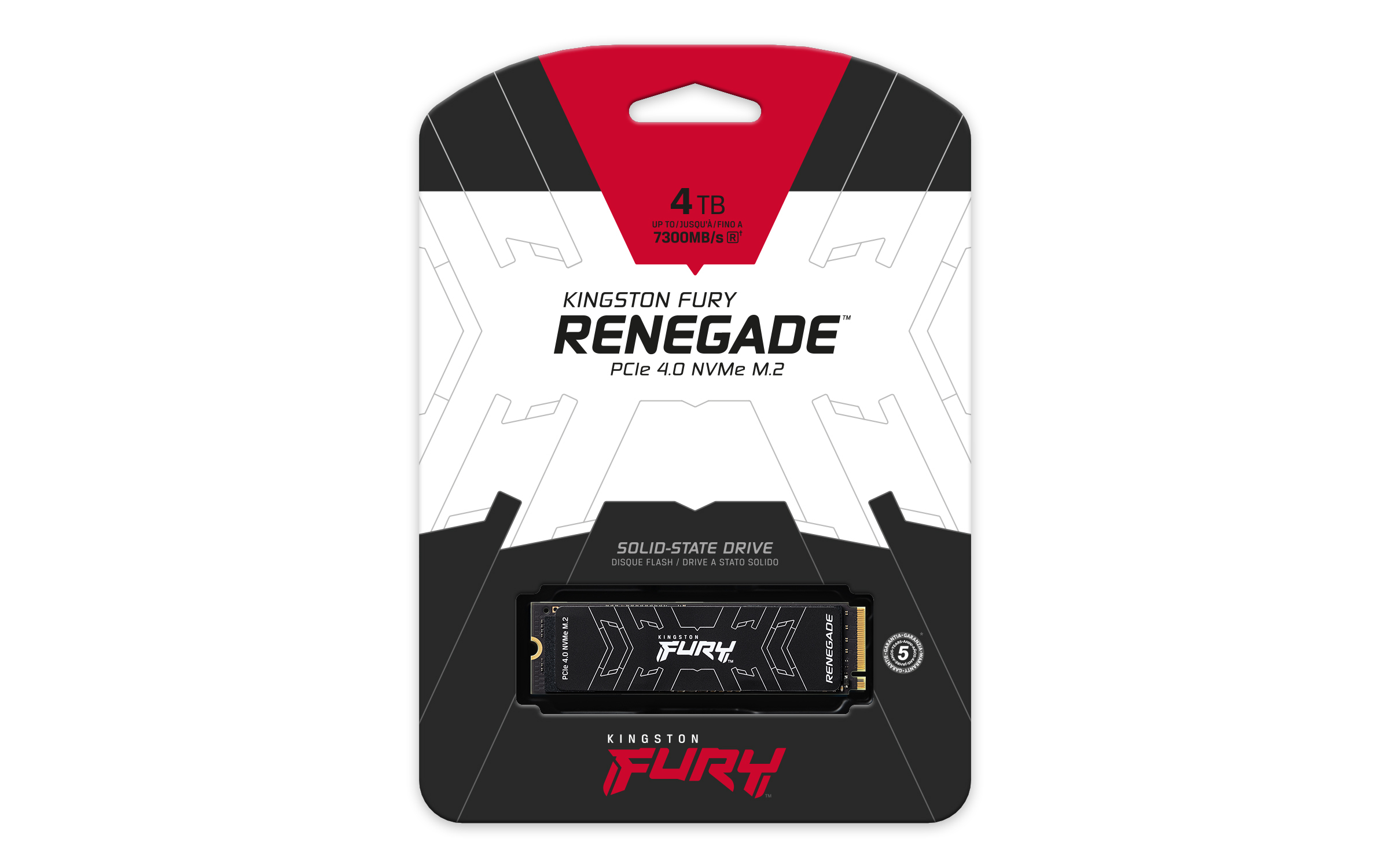 Kingston FURY RENEGADE SSD 4TB, M.2 2280 / M-Key / PCIe 4.0 x4, Kühlkörper