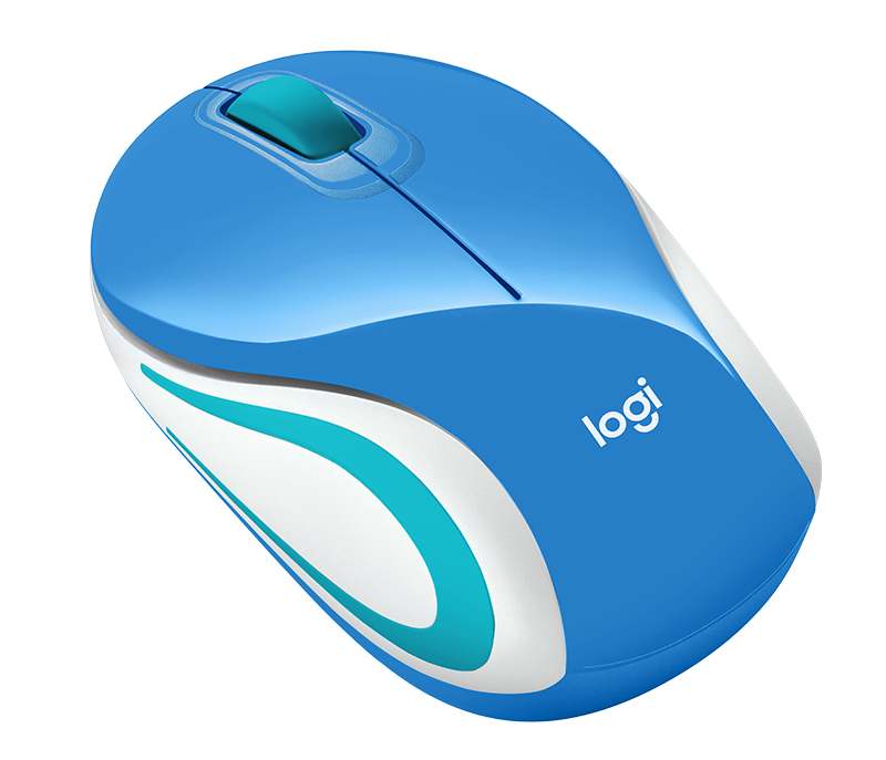 Logitech M187 Wireless Mini Mouse Blue, USB