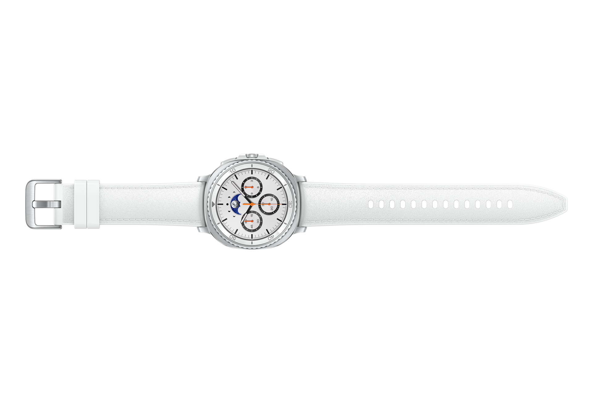 Samsung Galaxy Watch8 Classic - 46 mm - intelligente Uhr mit Hybridband - Hybrid-Eco-Leder - Bandgrö