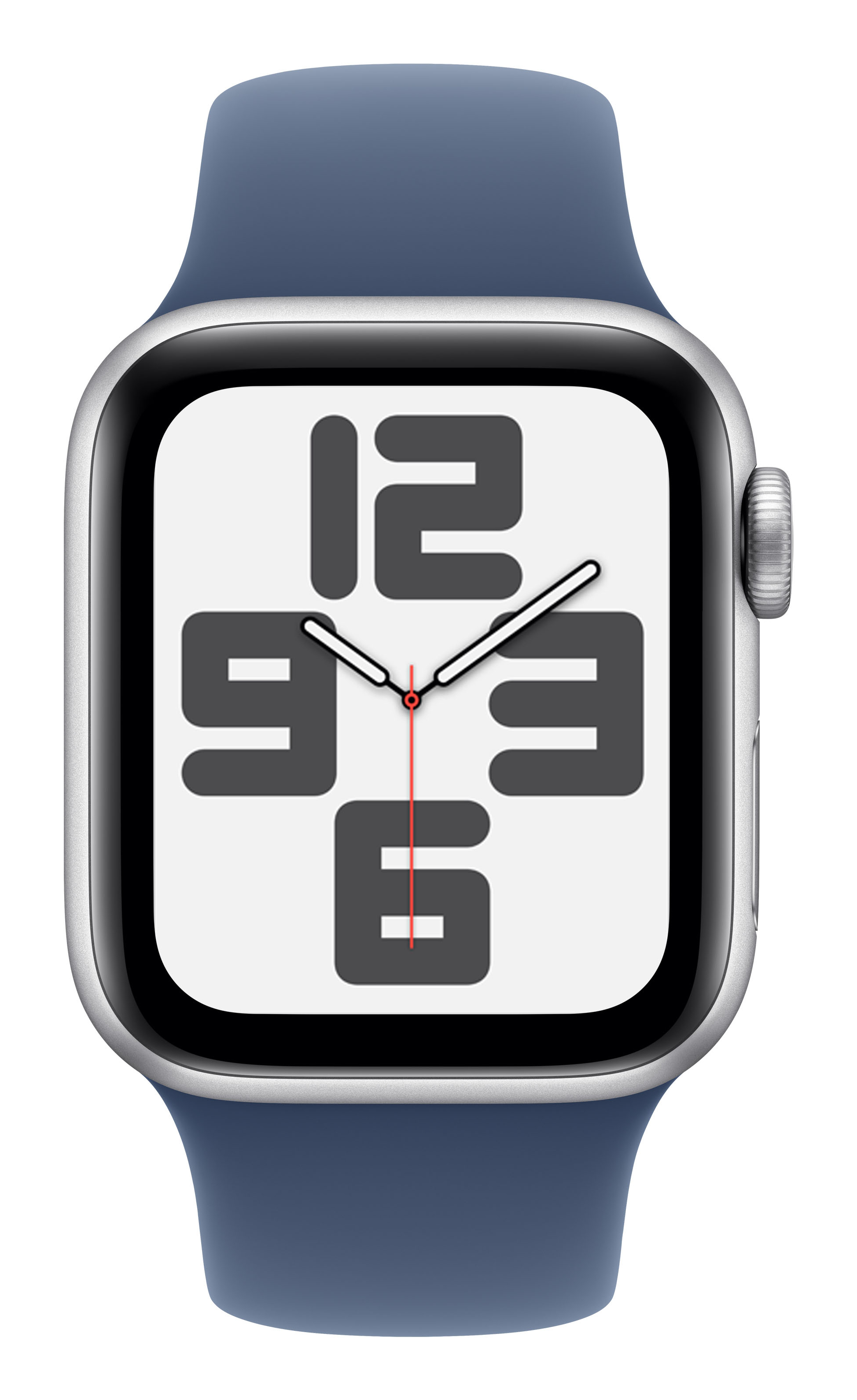 Apple Watch SE (2022) (GPS) 40mm silber mit Sportarmband M/L Denim