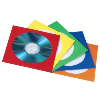 Hama Paper Protection Sleeves - CD-/DVD-Hülle - Kapazität: 1 CD/DVD - Blau, Gelb, Rot, grün, orange