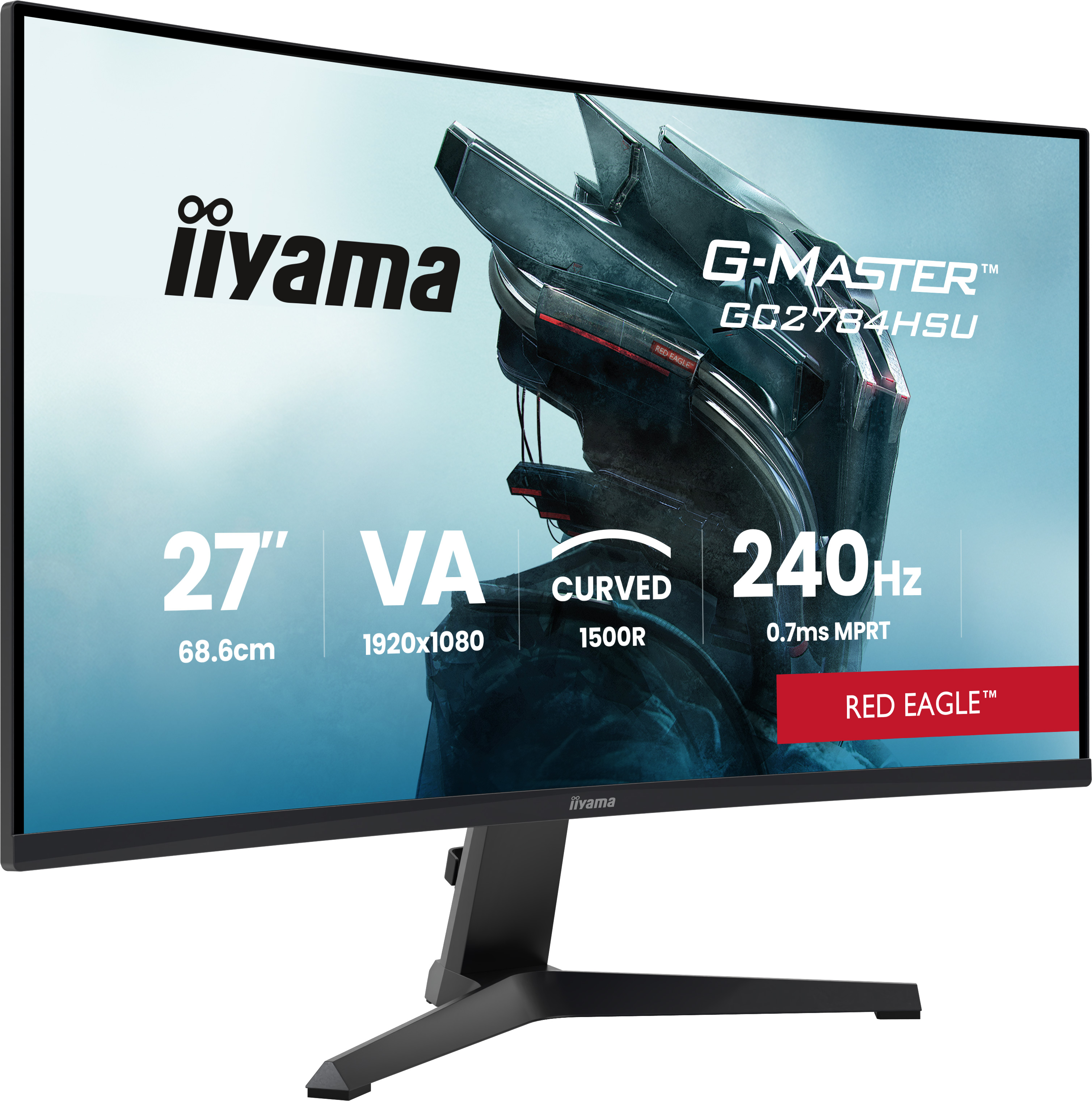 Iiyama G-MASTER Red Eagle GC2784HSU-B1 - LED-Monitor - Gaming - gebogen - 68.6 cm (27")