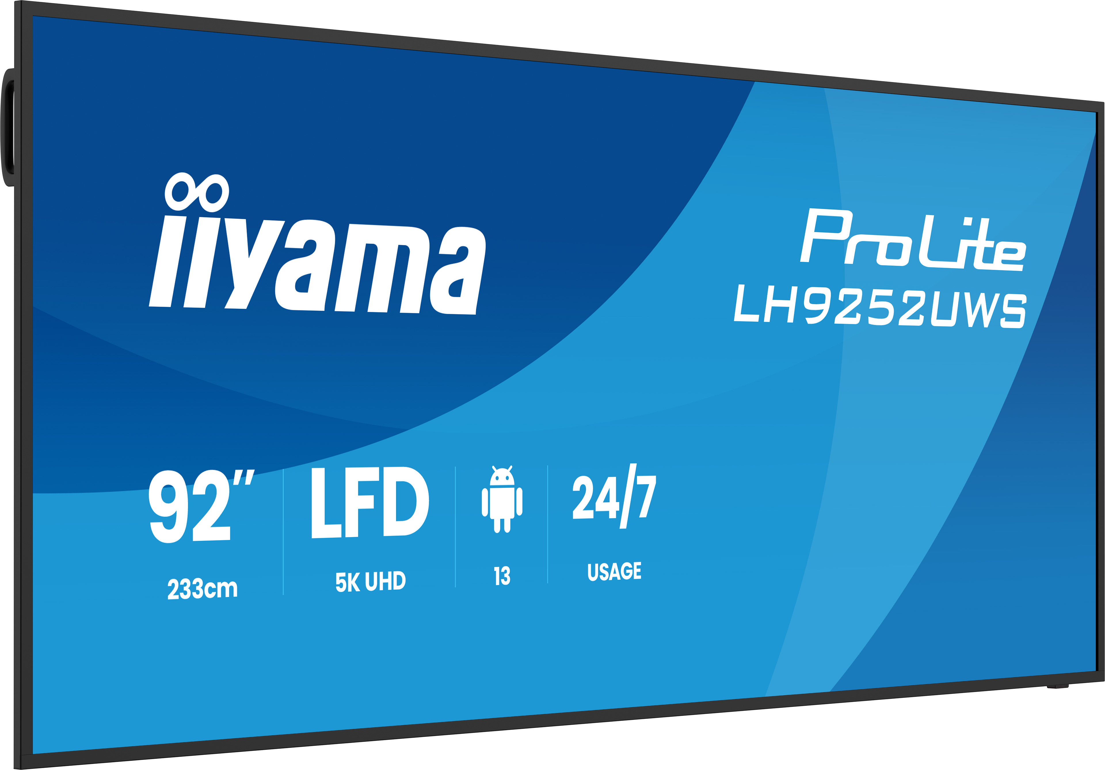 Iiyama ProLite LH9252UWS-B1AG - 234 cm (92") Diagonalklasse LCD-Flachbildschirmanzeige - Digital Sig