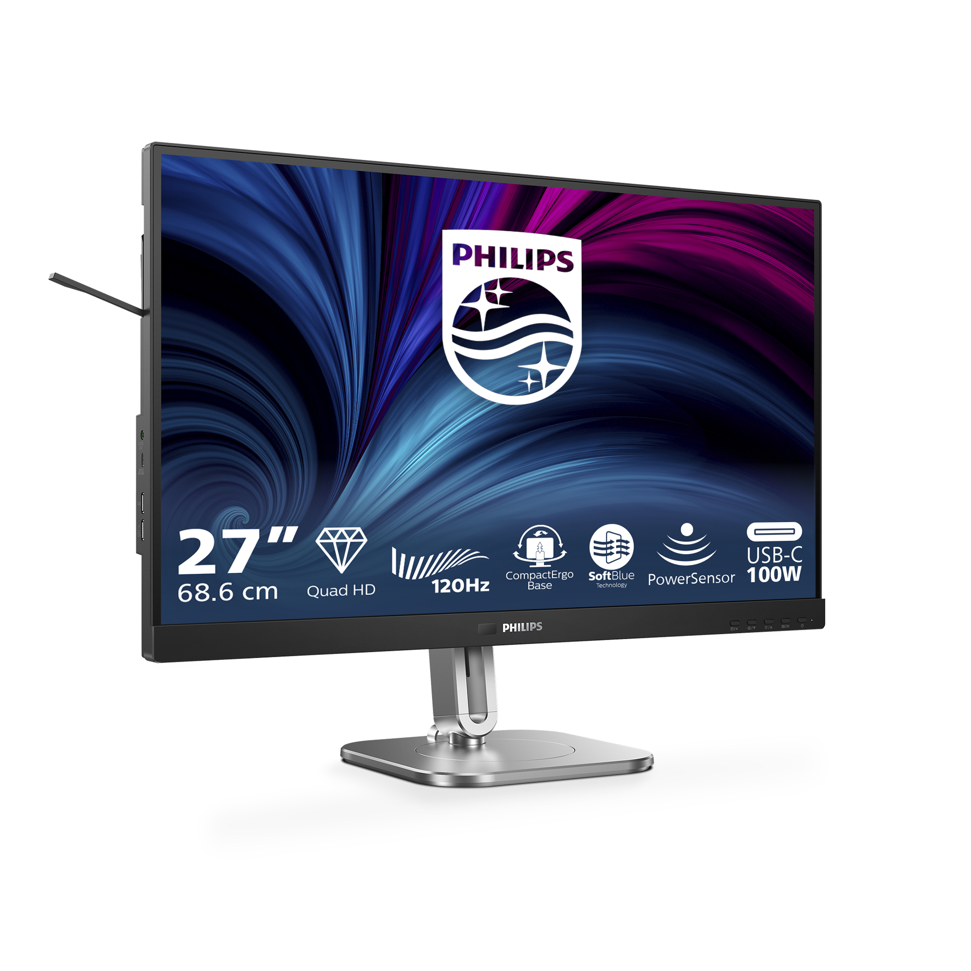 Philips 4000 Series 27B2U4601 Monitor 68.6cm (27") WQHD, IPS, 4ms, HDMI, Displayport, USB-C