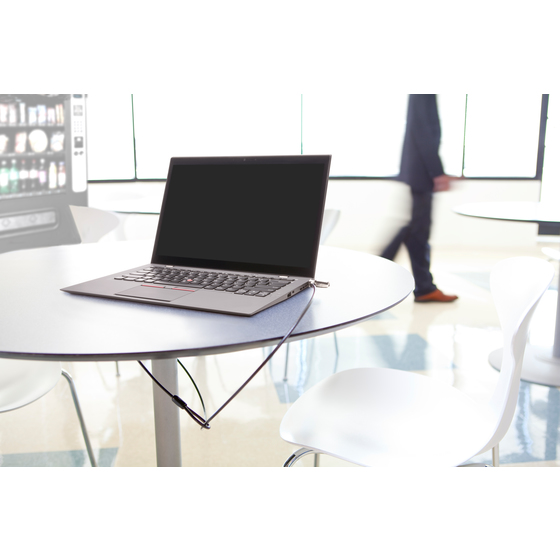 Kensington ClickSafe® 2.0-Laptopschloss - Like Keyed, 1,8 m, Schlüssel, Karbonstahl, Schwarz, Silber