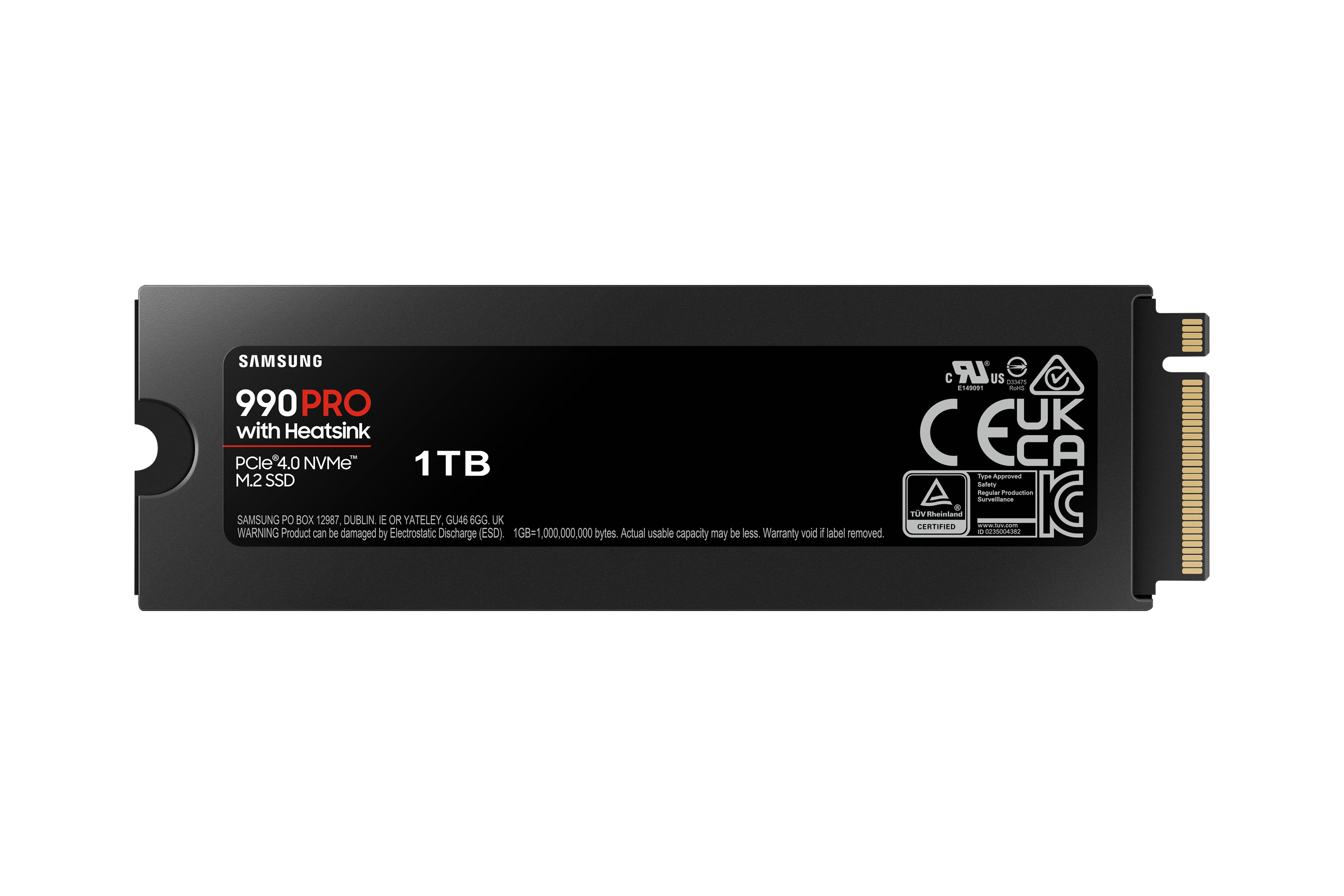 Samsung SSD 990 PRO 1TB, M.2 2280 / M-Key / PCIe 4.0 x4 inkl. Kühlkörper