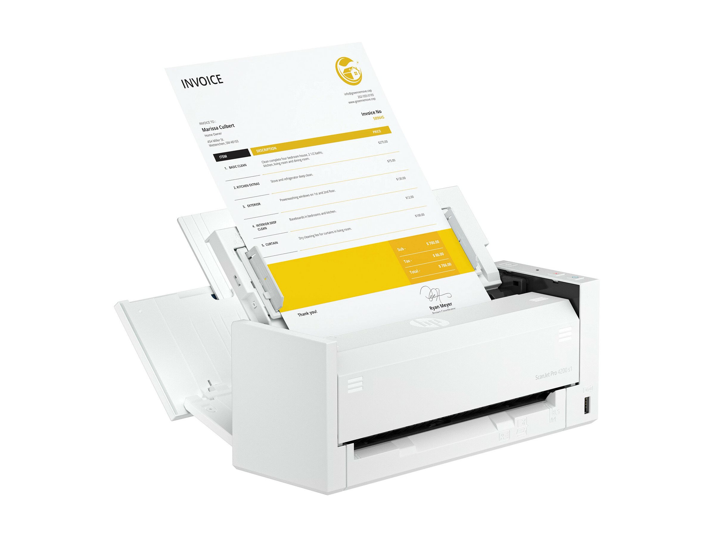 HP Scanjet Pro 4200 s1 - Dokumentenscanner - Duplex - 216 x 5842 mm - 1200 dpi x 1200 dpi - bis zu 4