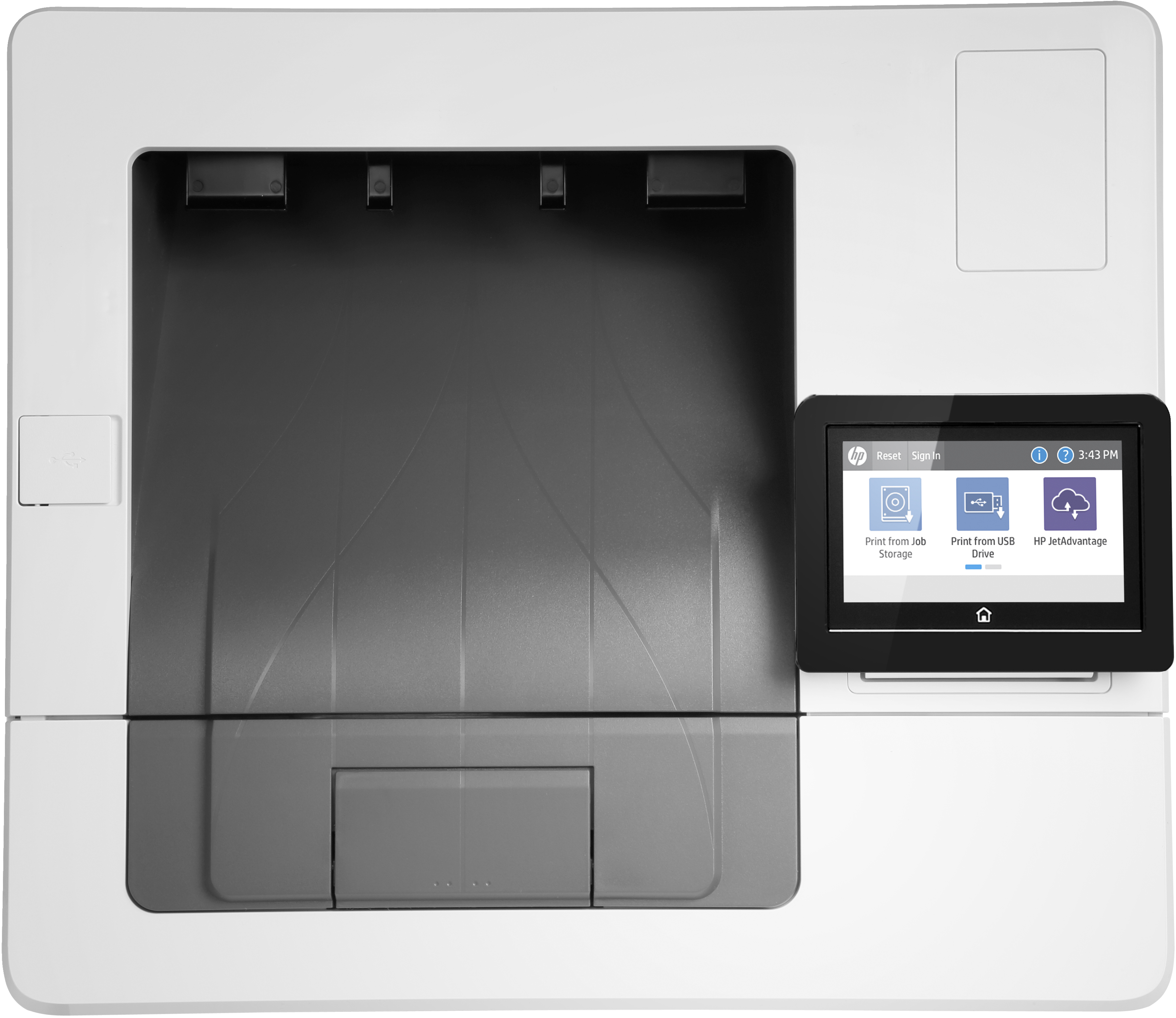 HP LaserJet Managed E50145dn, Black and white, Drucker für Drucken, USB-Druck über Vorderseite; Beid