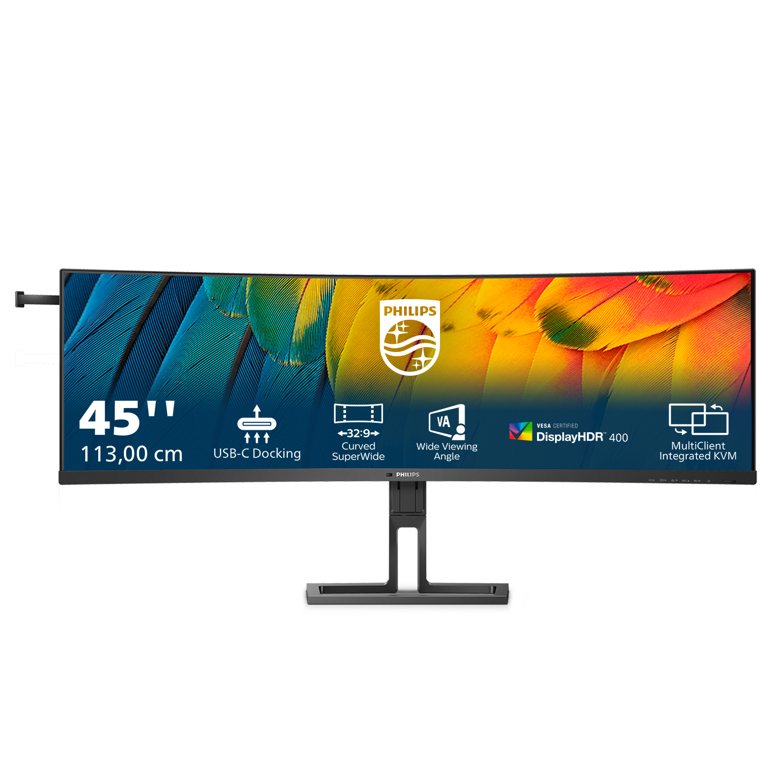 B-WARE - Philips 6000 Series 45B1U6900C Curved-Monitor 113cm (44.5") DQHD, VA, 4ms, HDMI, DP, USB, R