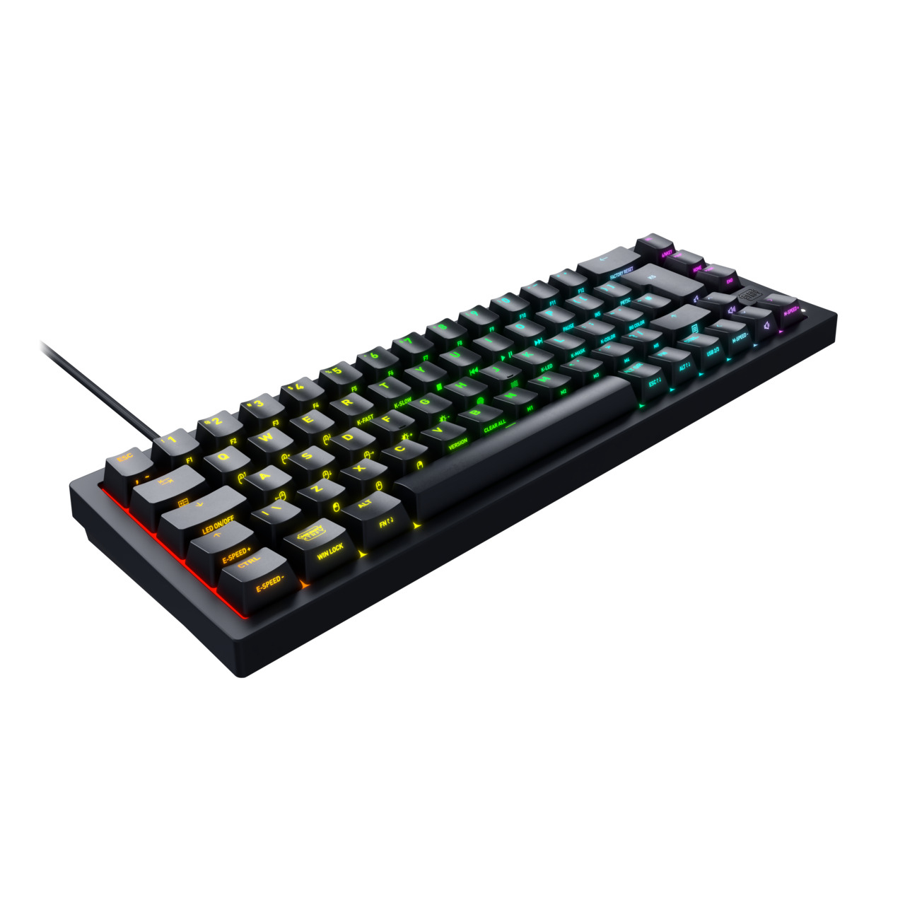 Cherry K5V2 - Tastatur - 65% - compact TKL - hintergrundbeleuchtet - USB - AZERTY - Französisch - Ta