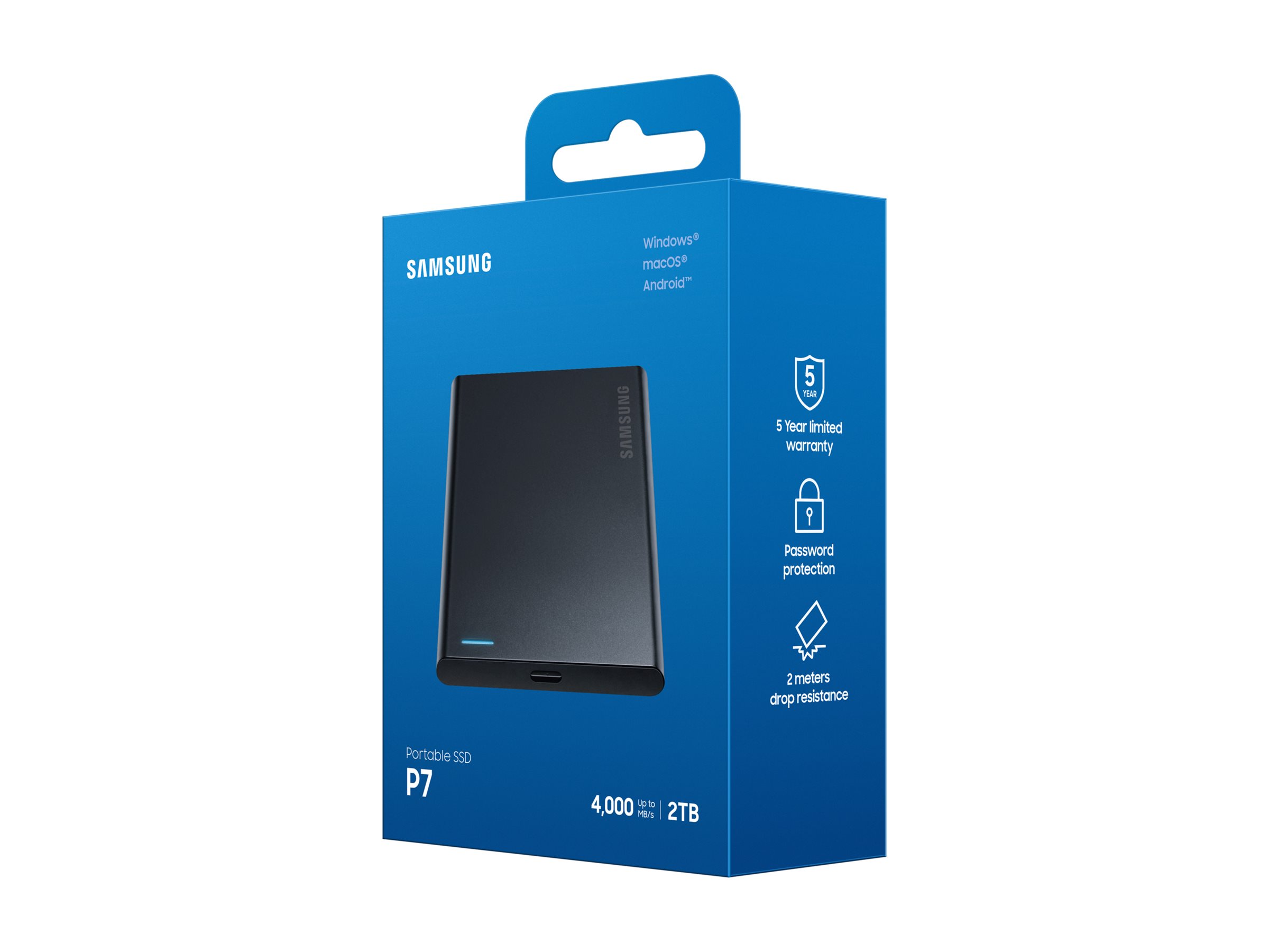 Samsung P7 MU-PF2T0G - SSD - verschlüsselt - 2 TB - extern (tragbar)