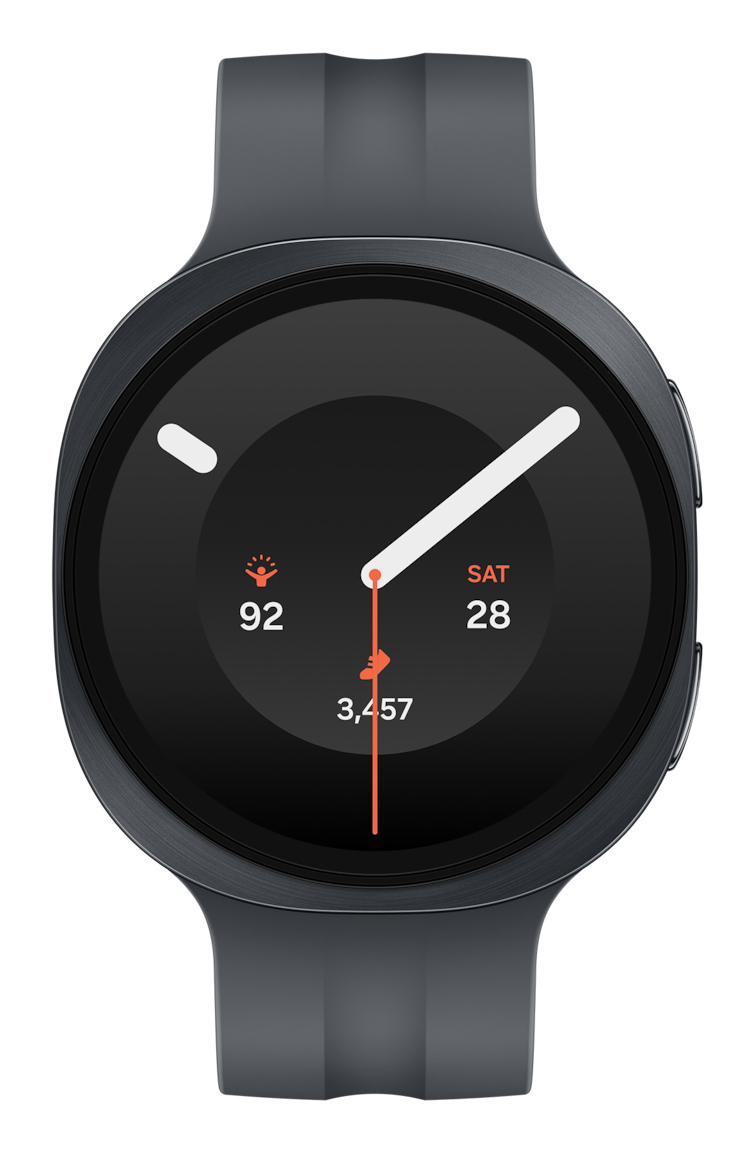 Samsung Galaxy Watch9 - 44 mm - Carbon-Schwarz - intelligente Uhr mit Sportband - schwarz - Bandgröß