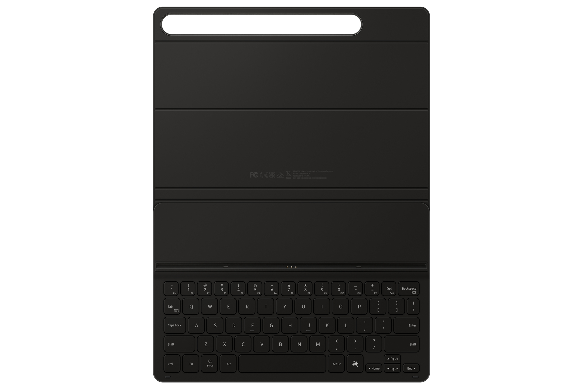 Samsung Book Cover Keyboard Slim EF-DX720 für das Galaxy Tab S9 | S9 FE, QWERTZ, Deutsch, Touchpad,
