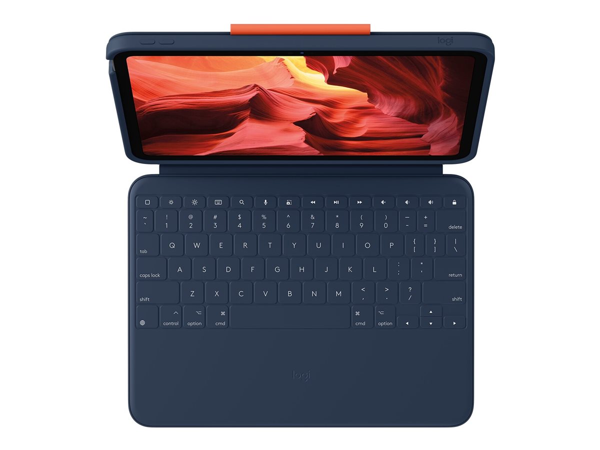 Logitech Rugged Combo 4 - Tastatur und Foliohülle - Apple Smart connector - Classic Blue - für Apple