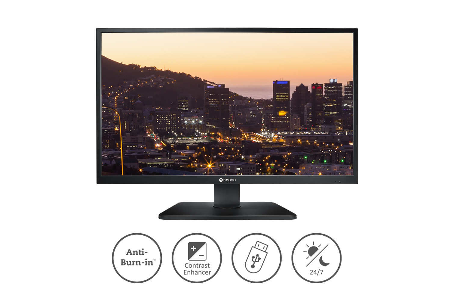 AG Neovo SC-32E, Freistehend, Schwarz, CE, LVD, WEEE, RoHS, REACH, FCC, 80 cm (31.5"), 1920 x 1080 P