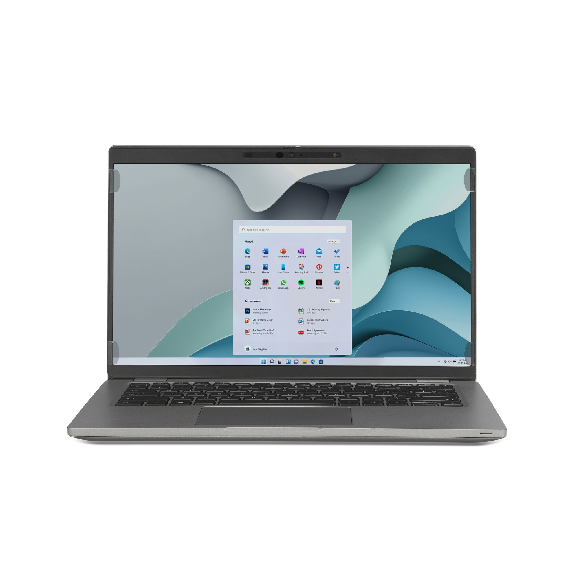 Kensington EQ - Blickschutzfilter für Notebook - 2-Wege - abnehmbar - Kleber, Scharnierlaschen - 33.