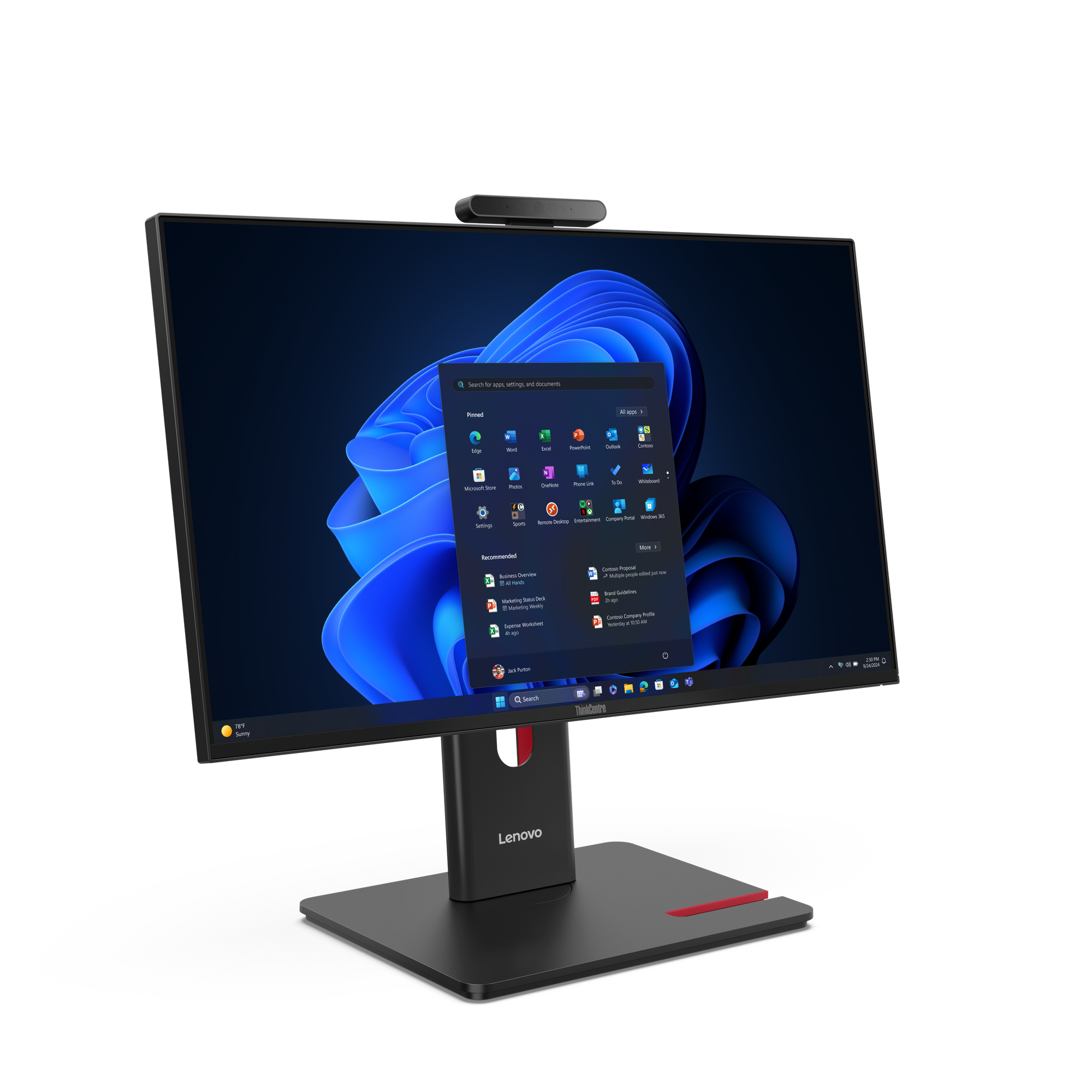 Lenovo ThinkCentre M70a Gen 6 All-in-One, 23.8" FHD, Core Ultra 5 235T, 16GB RAM, 512GB SSD, W11P