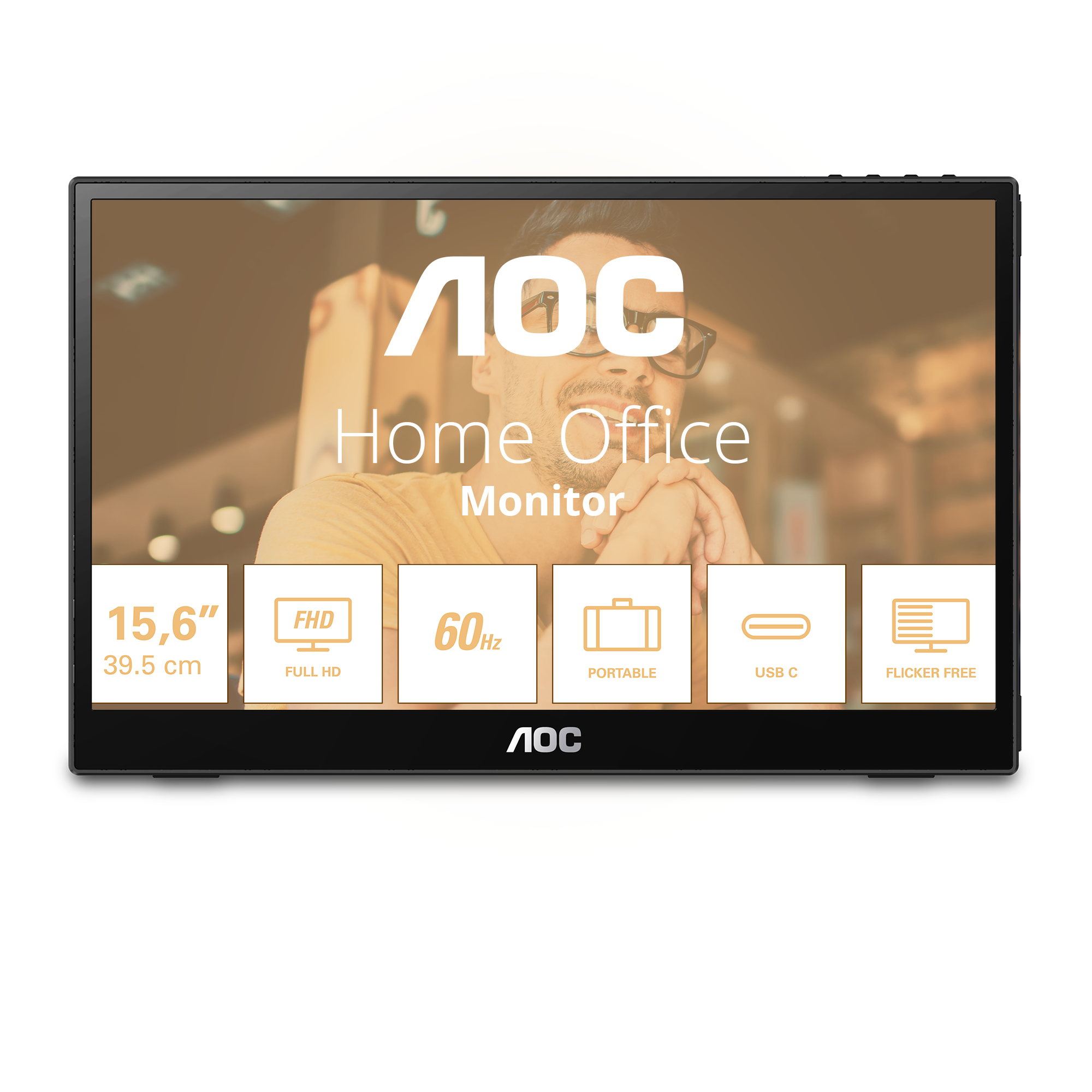 AOC 16T3EA - LED-Monitor - 40.6 cm (16") (15.6" sichtbar)
