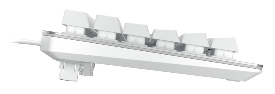 Cherry MV3.0 RGB, Kabelgebunden, USB, Mechanischer Switch, QWERTY, RGB-LED, Silber, Weiß
