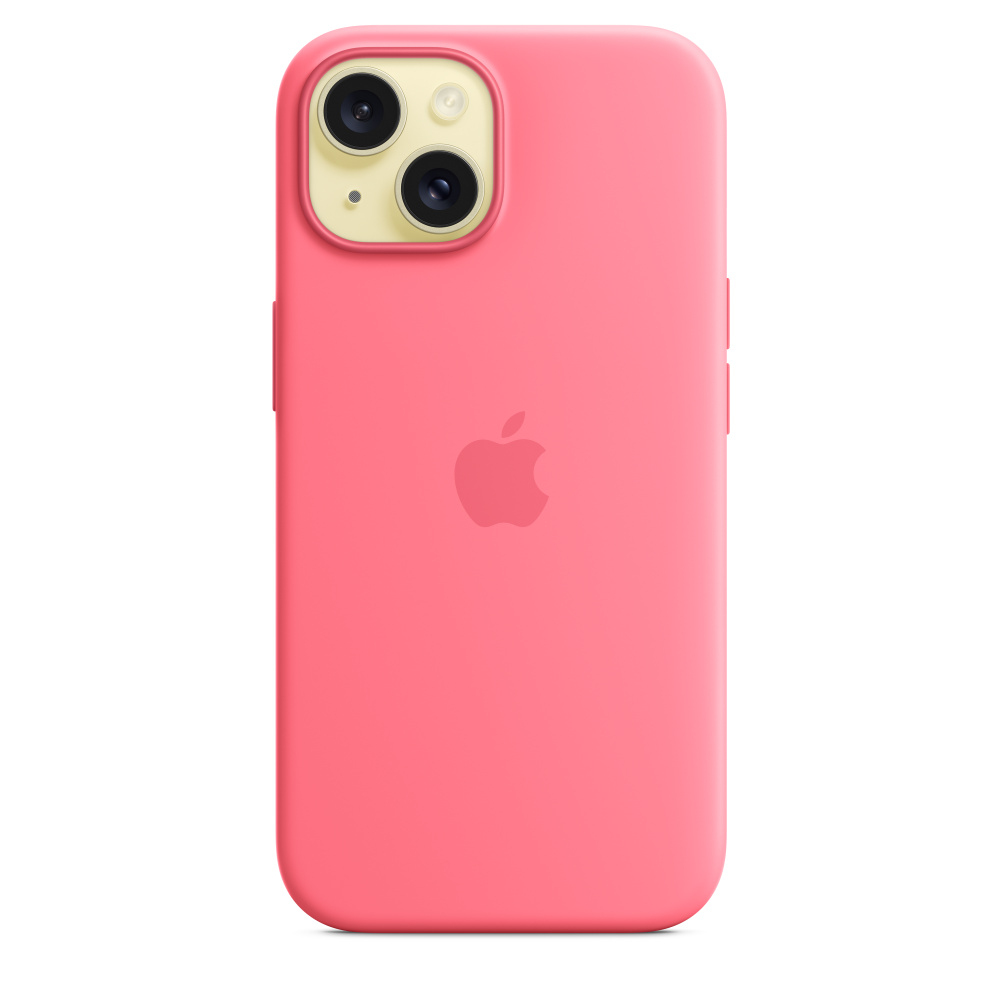 Apple iPhone 15 Silikon Case mit MagSafe ? Pink, Cover, Apple, iPhone 15, 15,5 cm (6.1"), Pink