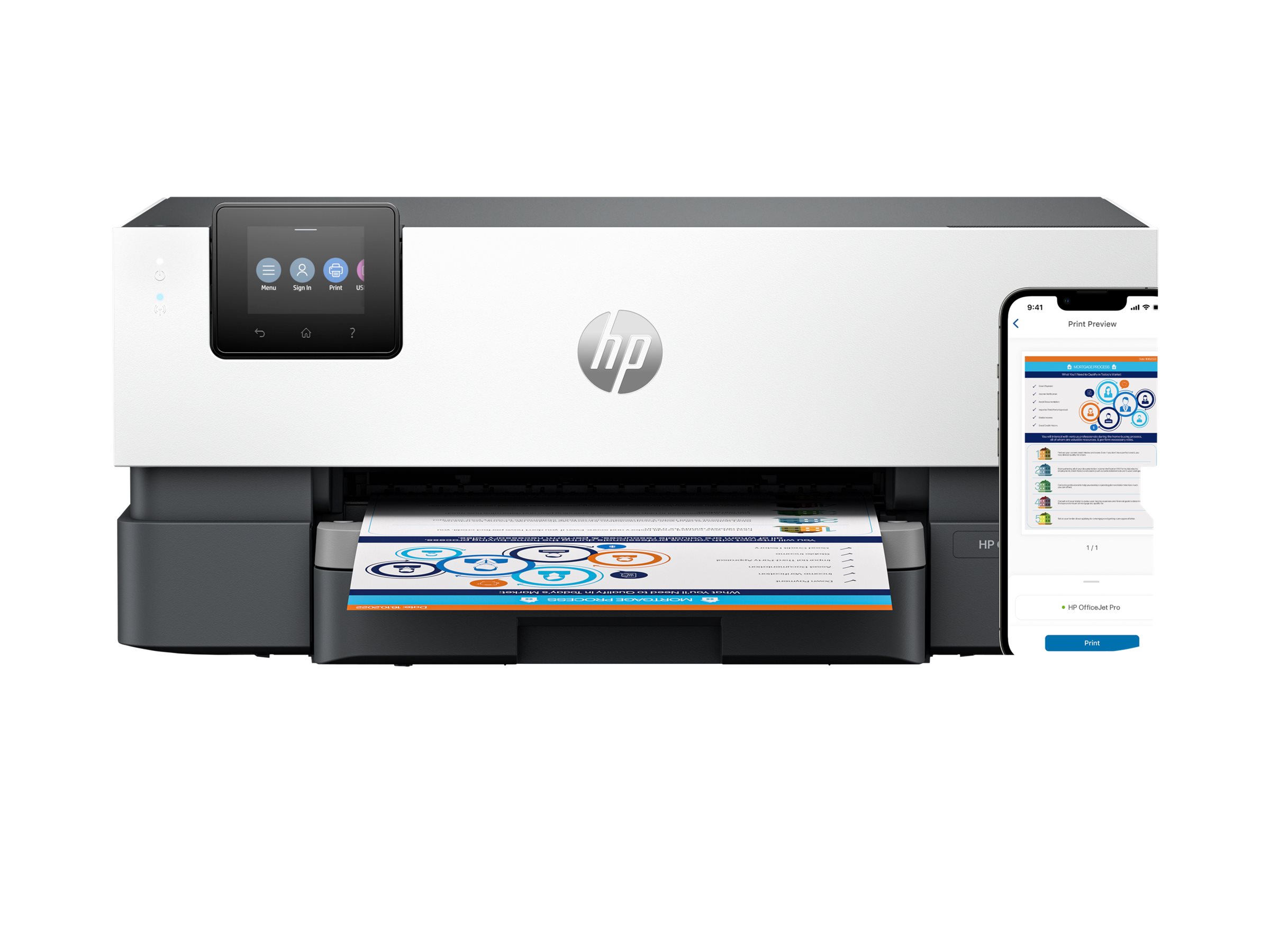 HP Officejet Pro 9110b - Drucker - Farbe - Duplex - Tintenstrahl - A4/Legal - 1200 x 1200 dpi - bis