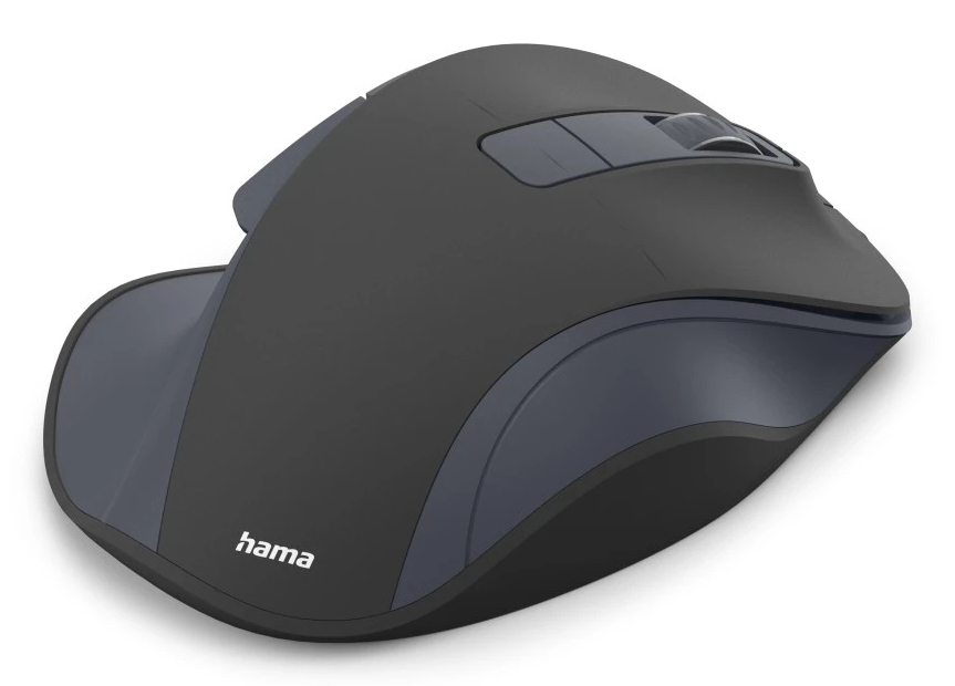 Hama WM-500 - Maus - Silent Click - ergonomisch - Für Rechtshänder - optisch - 6 Tasten - kabellos -